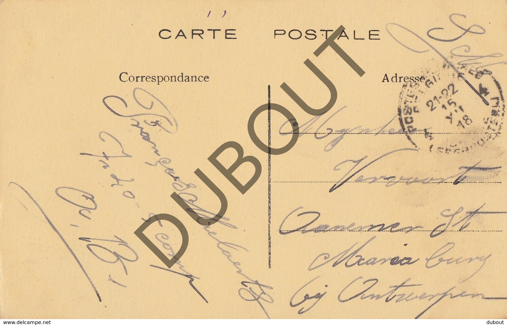 Postkaart-Carte Postale St-Gilles/ST GILLIS Place Morichar (Place De Parme) Et Ecole Moyenne De Garçons 1918 (L112) - St-Gilles - St-Gillis