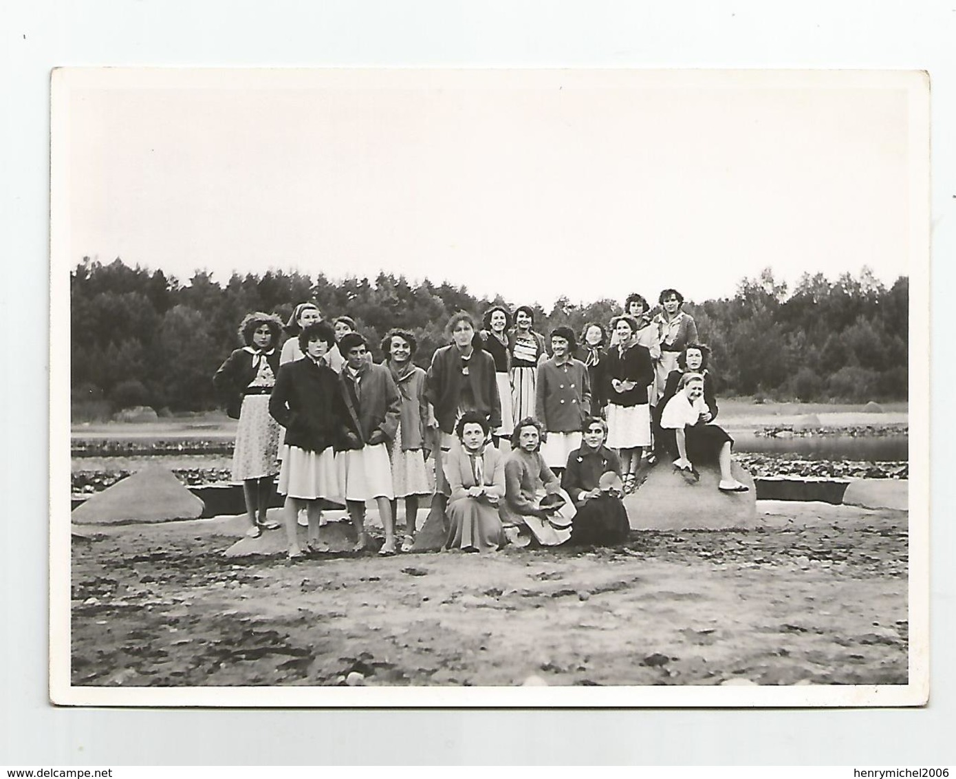 81 Tarn - Montalet  Carte Photo 1952 Animée Groupe Jeunes Filles - Other & Unclassified