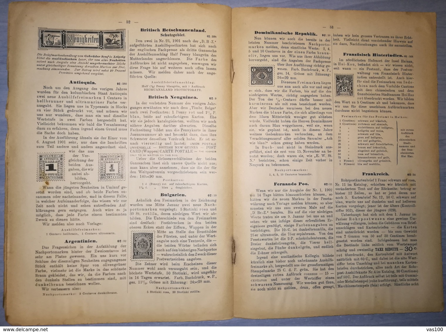 ILLUSTRATED STAMPS JOURNAL- ILLUSTRIERTES BRIEFMARKEN JOURNAL MAGAZINE, LEIPZIG, NR 3, FEBRUARY 1902, GERMANY - Tedesche (prima Del 1940)