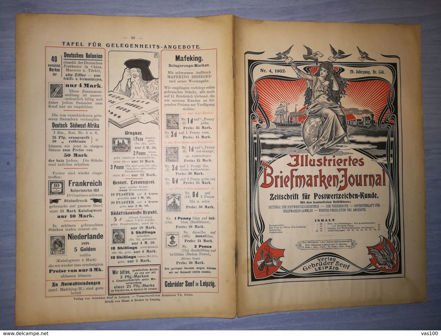 ILLUSTRATED STAMPS JOURNAL- ILLUSTRIERTES BRIEFMARKEN JOURNAL MAGAZINE, LEIPZIG, NR 4, FEBRUARY 1902, GERMANY - Tedesche (prima Del 1940)