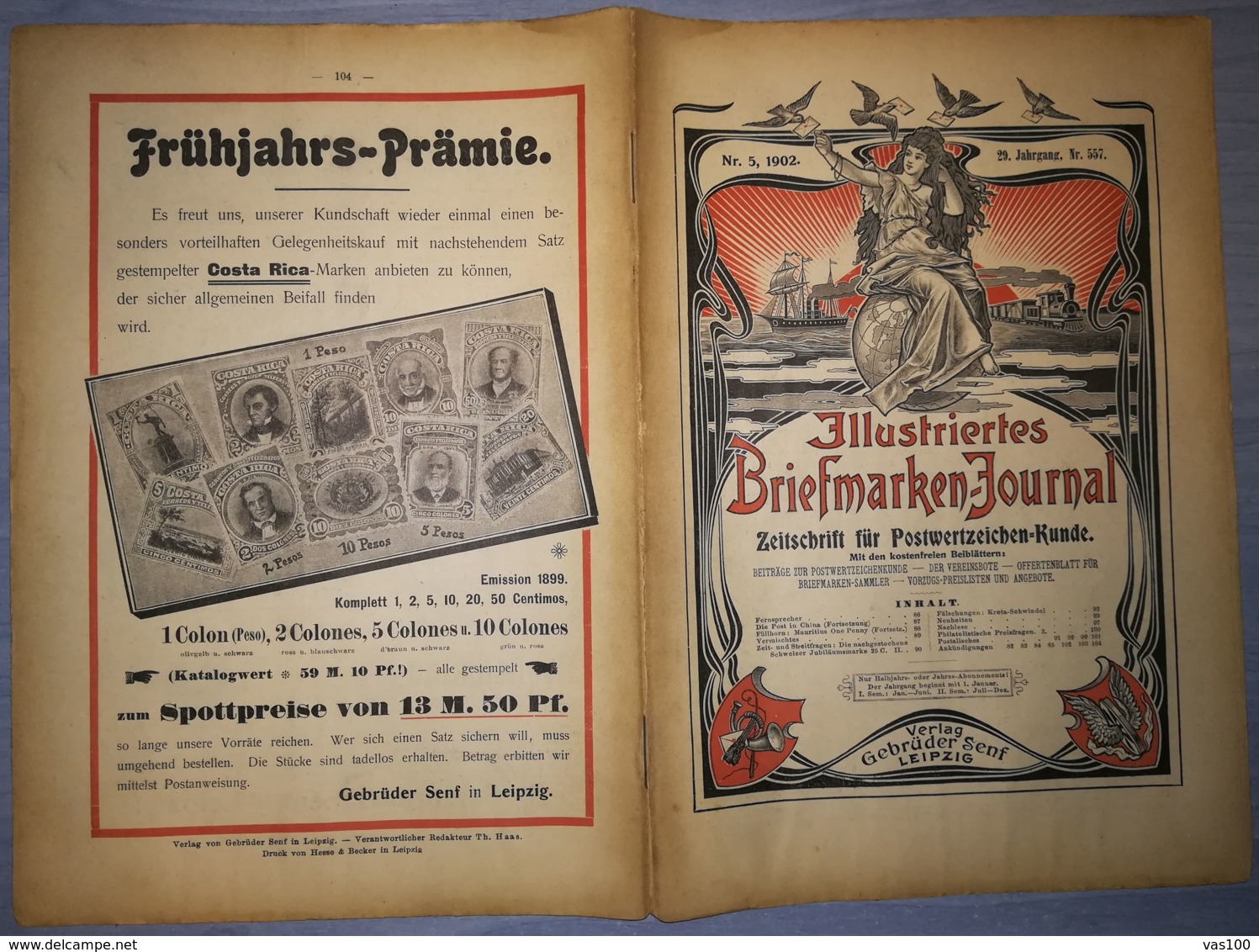 ILLUSTRATED STAMPS JOURNAL- ILLUSTRIERTES BRIEFMARKEN JOURNAL MAGAZINE, LEIPZIG, NR 5, MARCH 1902, GERMANY - Deutsch (bis 1940)