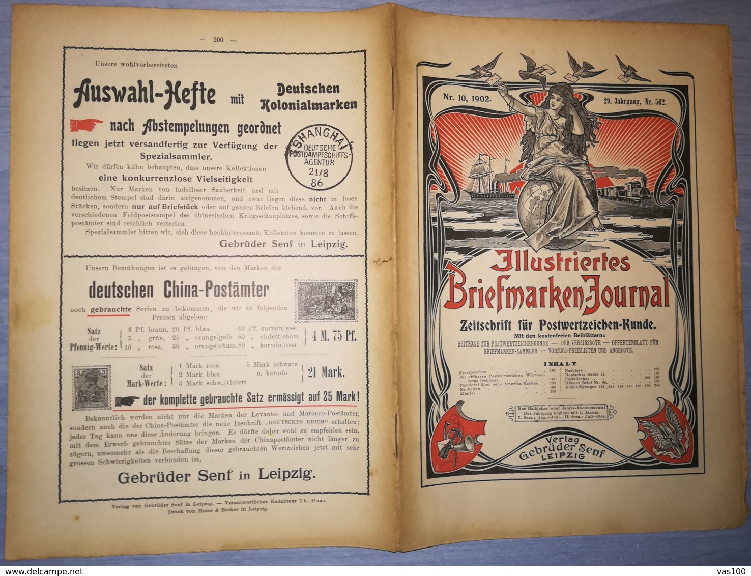 ILLUSTRATED STAMPS JOURNAL- ILLUSTRIERTES BRIEFMARKEN JOURNAL MAGAZINE, LEIPZIG, NR 10, MAY 1902, GERMANY - Tedesche (prima Del 1940)