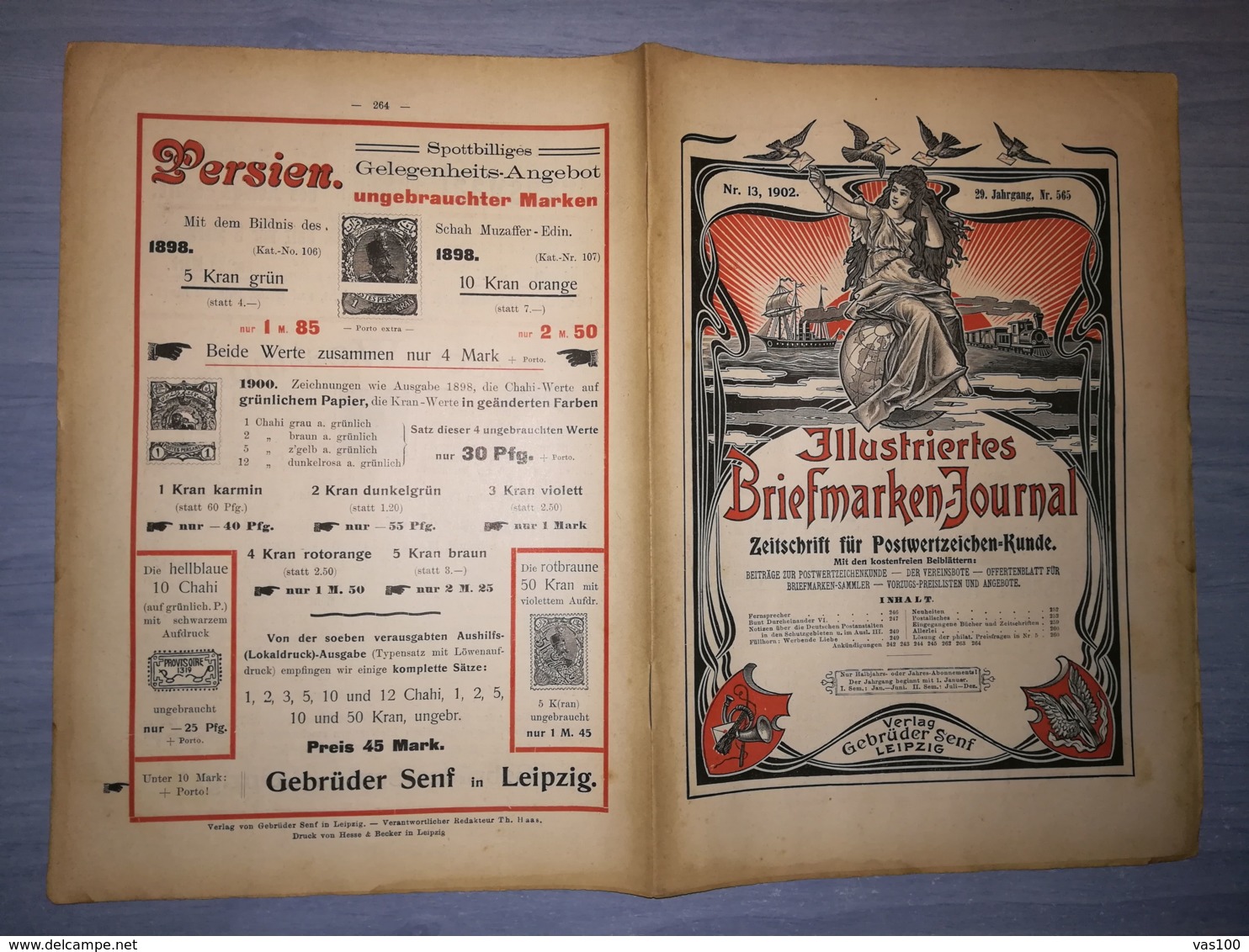 ILLUSTRATED STAMPS JOURNAL- ILLUSTRIERTES BRIEFMARKEN JOURNAL MAGAZINE, LEIPZIG, NR 13, JULY 1902, GERMANY - Tedesche (prima Del 1940)