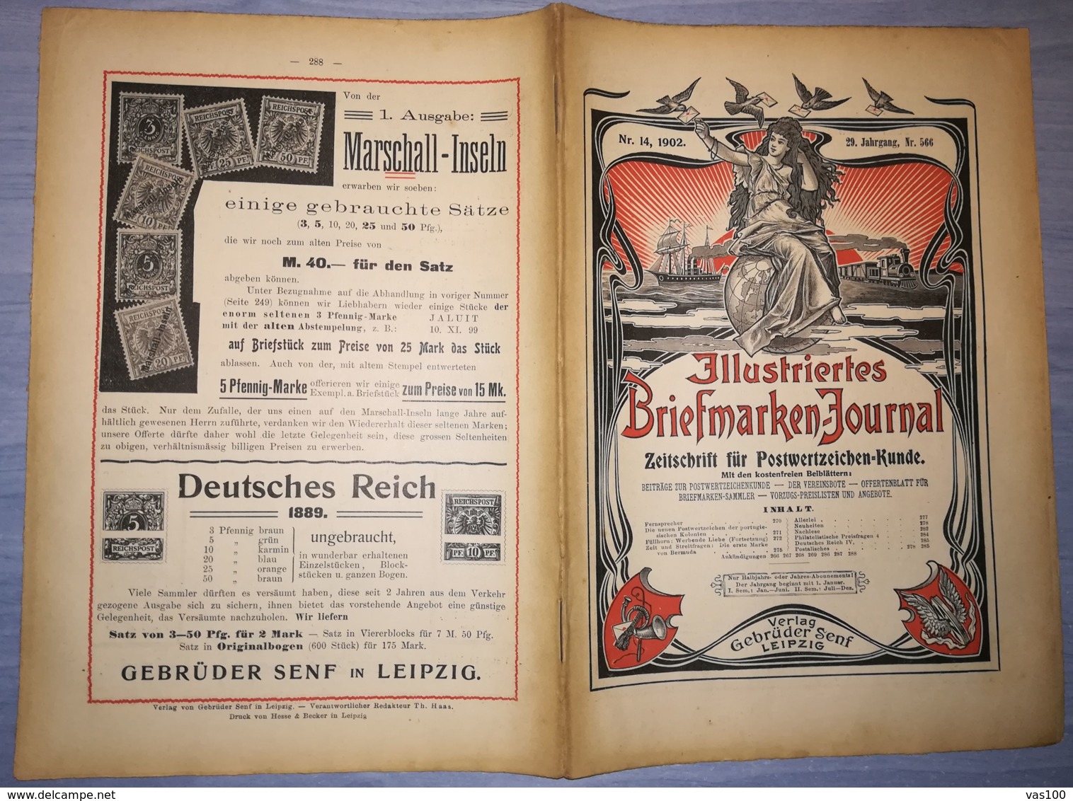 ILLUSTRATED STAMPS JOURNAL- ILLUSTRIERTES BRIEFMARKEN JOURNAL MAGAZINE, LEIPZIG, NR 14, JULY 1902, GERMANY - Tedesche (prima Del 1940)