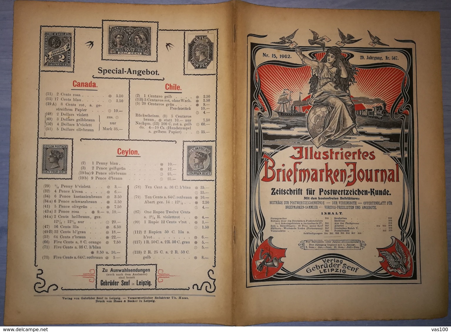 ILLUSTRATED STAMPS JOURNAL- ILLUSTRIERTES BRIEFMARKEN JOURNAL MAGAZINE, LEIPZIG, NR 15, AUGUST 1902, GERMANY - Alemán (hasta 1940)