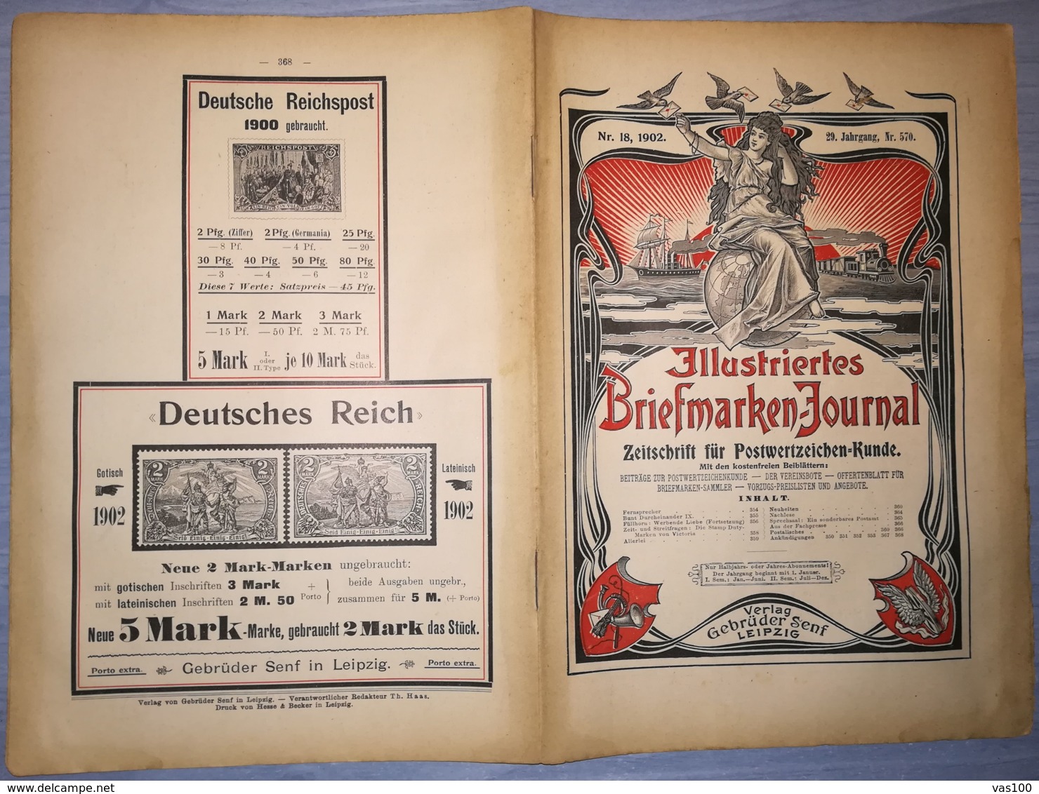 ILLUSTRATED STAMPS JOURNAL- ILLUSTRIERTES BRIEFMARKEN JOURNAL MAGAZINE, LEIPZIG, NR 18, SEPTEMBER 1902, GERMANY - Tedesche (prima Del 1940)