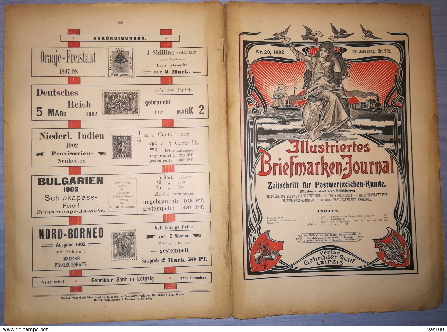 ILLUSTRATED STAMPS JOURNAL- ILLUSTRIERTES BRIEFMARKEN JOURNAL MAGAZINE, LEIPZIG, NR 20, OCTOBER 1902, GERMANY - Tedesche (prima Del 1940)