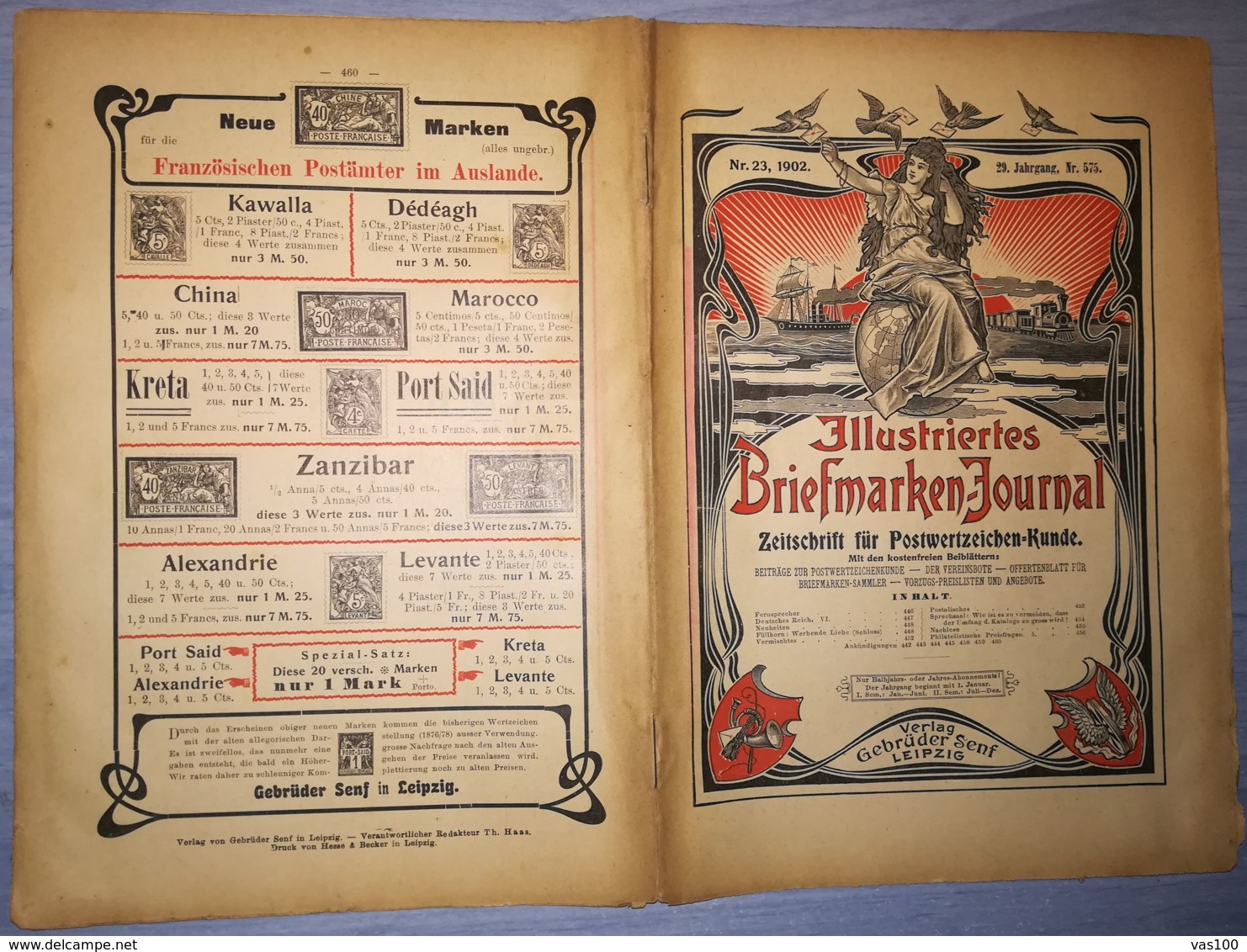 ILLUSTRATED STAMPS JOURNAL- ILLUSTRIERTES BRIEFMARKEN JOURNAL MAGAZINE, LEIPZIG, NR 23, DECEMBER 1902, GERMANY - Deutsch (bis 1940)