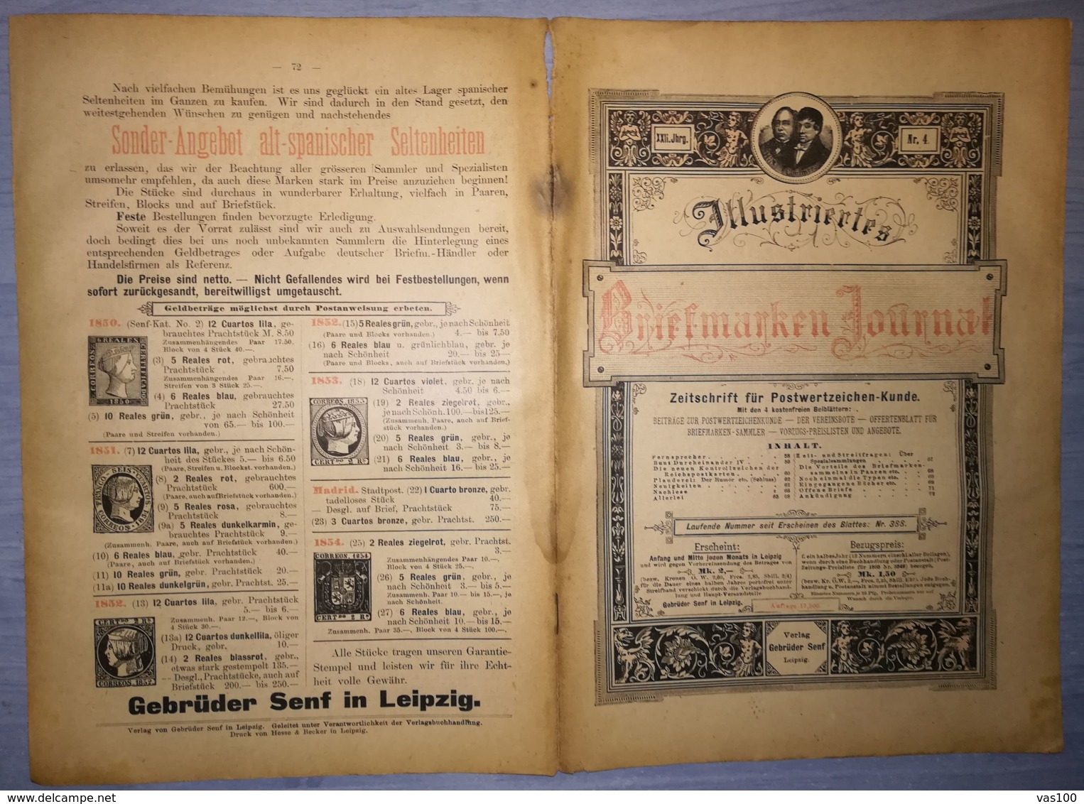 ILLUSTRATED STAMPS JOURNAL- ILLUSTRIERTES BRIEFMARKEN JOURNAL MAGAZINE, LEIPZIG, NR 4, FEBRUARY 1895, GERMANY - Allemand (jusque 1940)