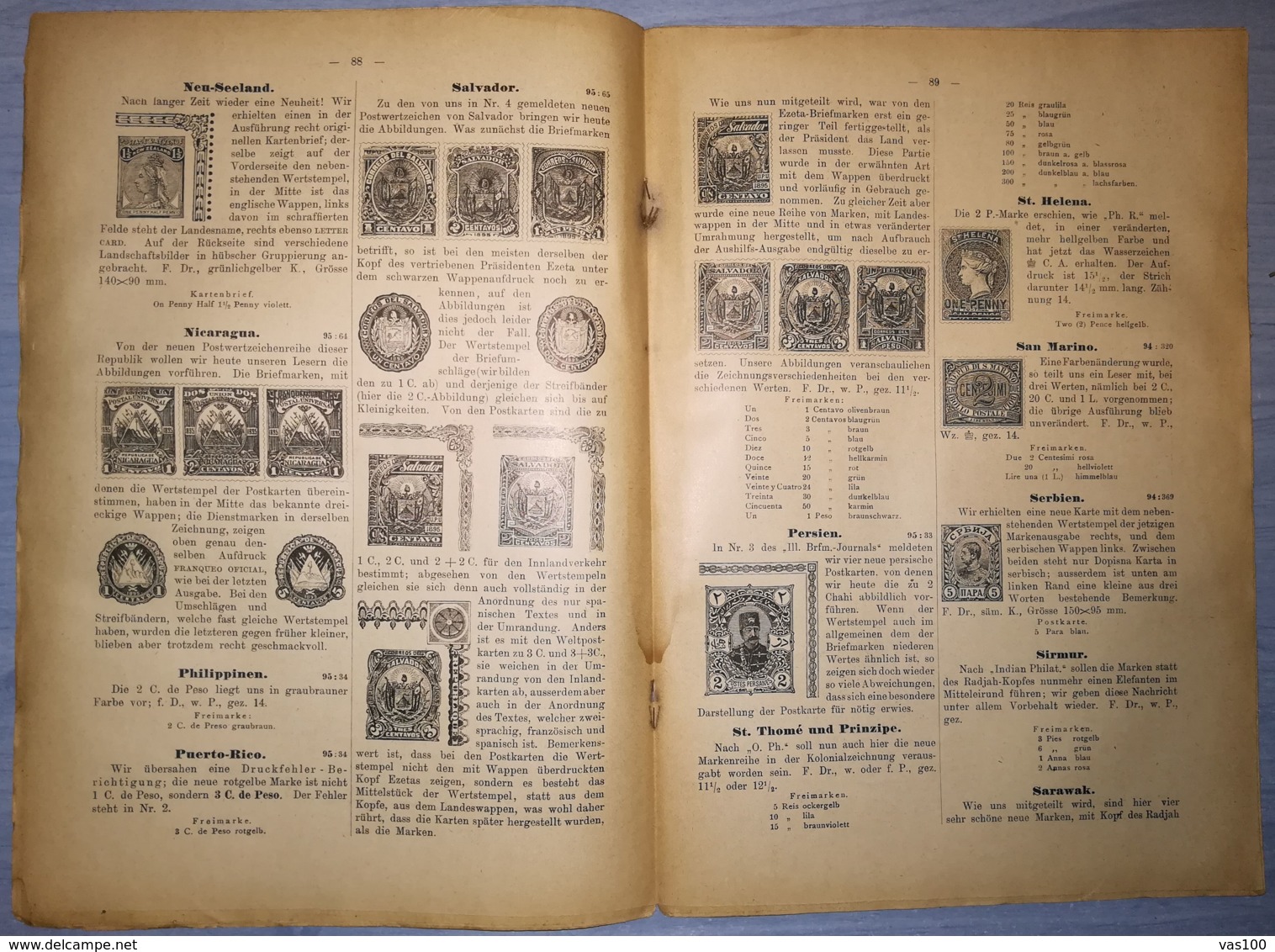 ILLUSTRATED STAMPS JOURNAL- ILLUSTRIERTES BRIEFMARKEN JOURNAL MAGAZINE, LEIPZIG, NR 6, MARCH 1895, GERMANY - Tedesche (prima Del 1940)