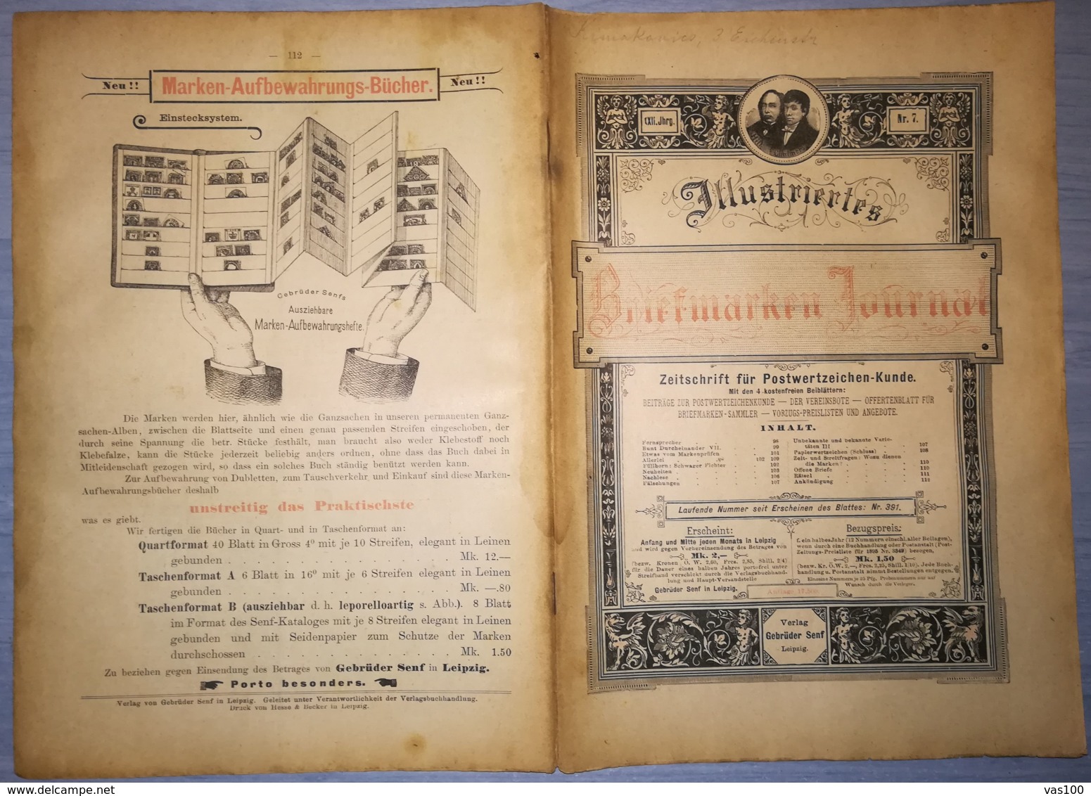 ILLUSTRATED STAMPS JOURNAL- ILLUSTRIERTES BRIEFMARKEN JOURNAL MAGAZINE, LEIPZIG, NR 7, APRIL 1895, GERMANY - Alemán (hasta 1940)