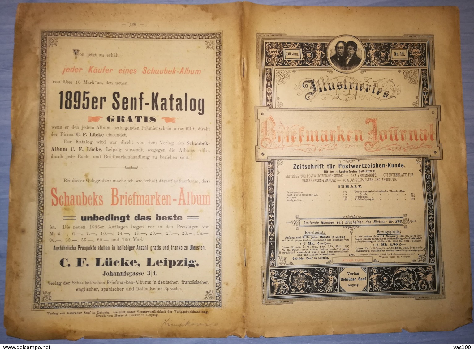 ILLUSTRATED STAMPS JOURNAL- ILLUSTRIERTES BRIEFMARKEN JOURNAL MAGAZINE, LEIPZIG, NR 12, JUNE 1895, GERMANY - Tedesche (prima Del 1940)