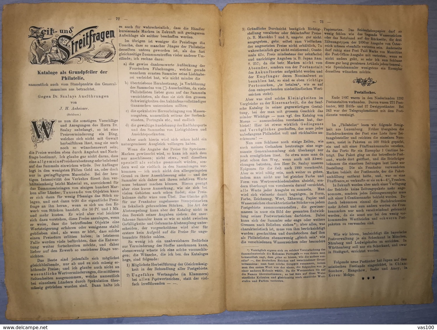 ILLUSTRATED STAMPS JOURNAL- ILLUSTRIERTES BRIEFMARKEN JOURNAL MAGAZINE, LEIPZIG, NR 2, JANUARY 1900, GERMANY - Tedesche (prima Del 1940)