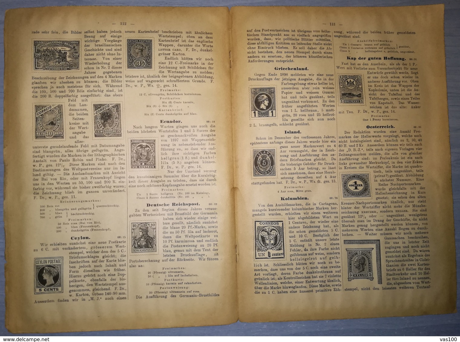 ILLUSTRATED STAMPS JOURNAL- ILLUSTRIERTES BRIEFMARKEN JOURNAL MAGAZINE, LEIPZIG, NR 4, FEBRUARY 1900, GERMANY - Tedesche (prima Del 1940)