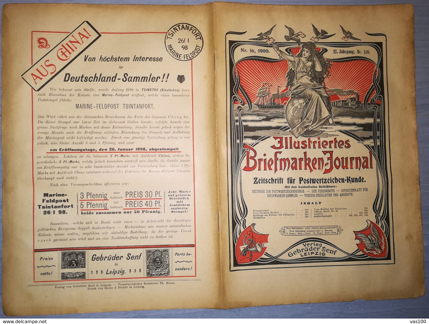 ILLUSTRATED STAMPS JOURNAL- ILLUSTRIERTES BRIEFMARKEN JOURNAL MAGAZINE, LEIPZIG, NR 16, AUGUST 1900, GERMANY - Alemán (hasta 1940)