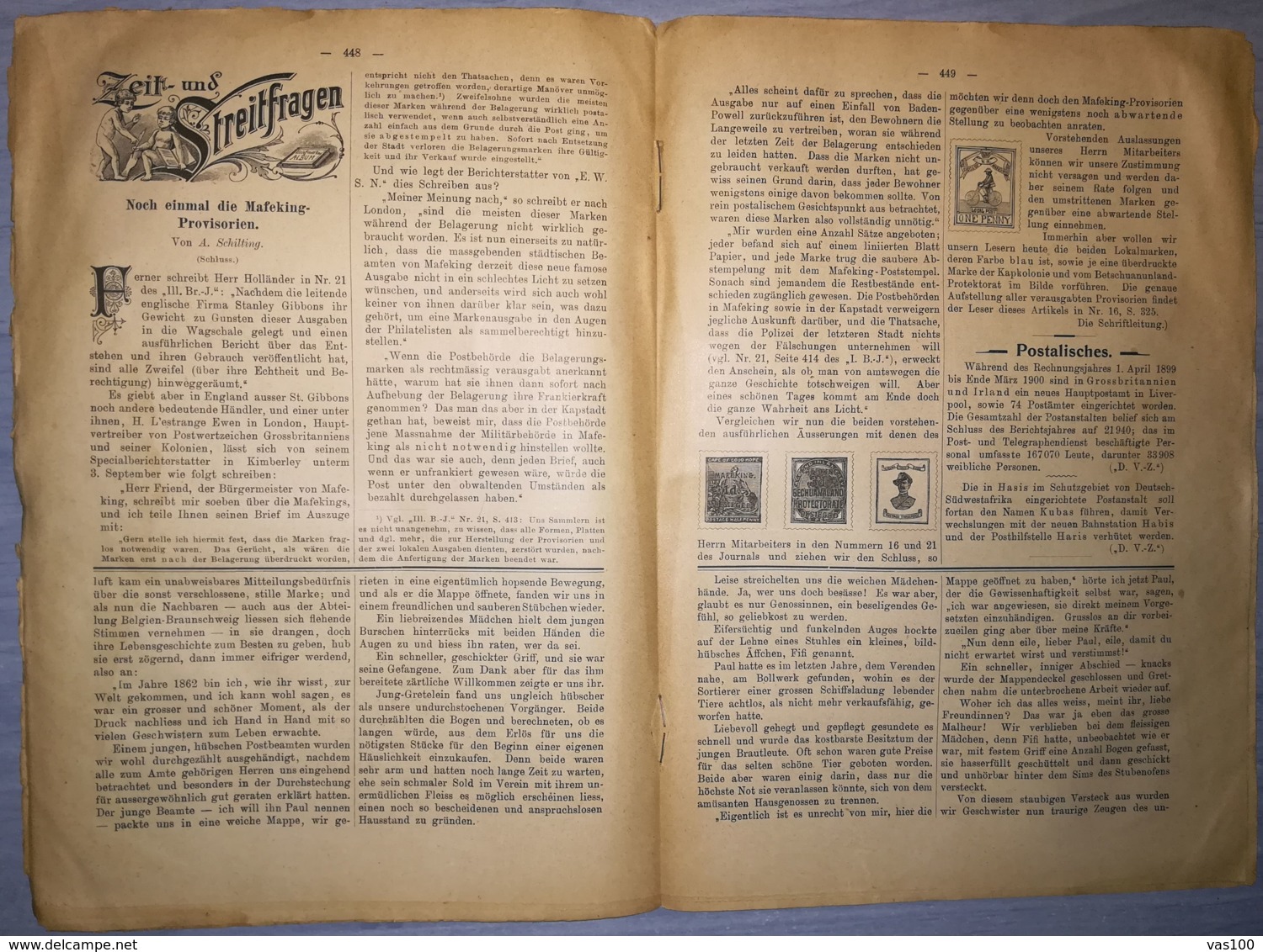 ILLUSTRATED STAMPS JOURNAL- ILLUSTRIERTES BRIEFMARKEN JOURNAL MAGAZINE, LEIPZIG, NR 23, DECEMBER 1900, GERMANY - Tedesche (prima Del 1940)