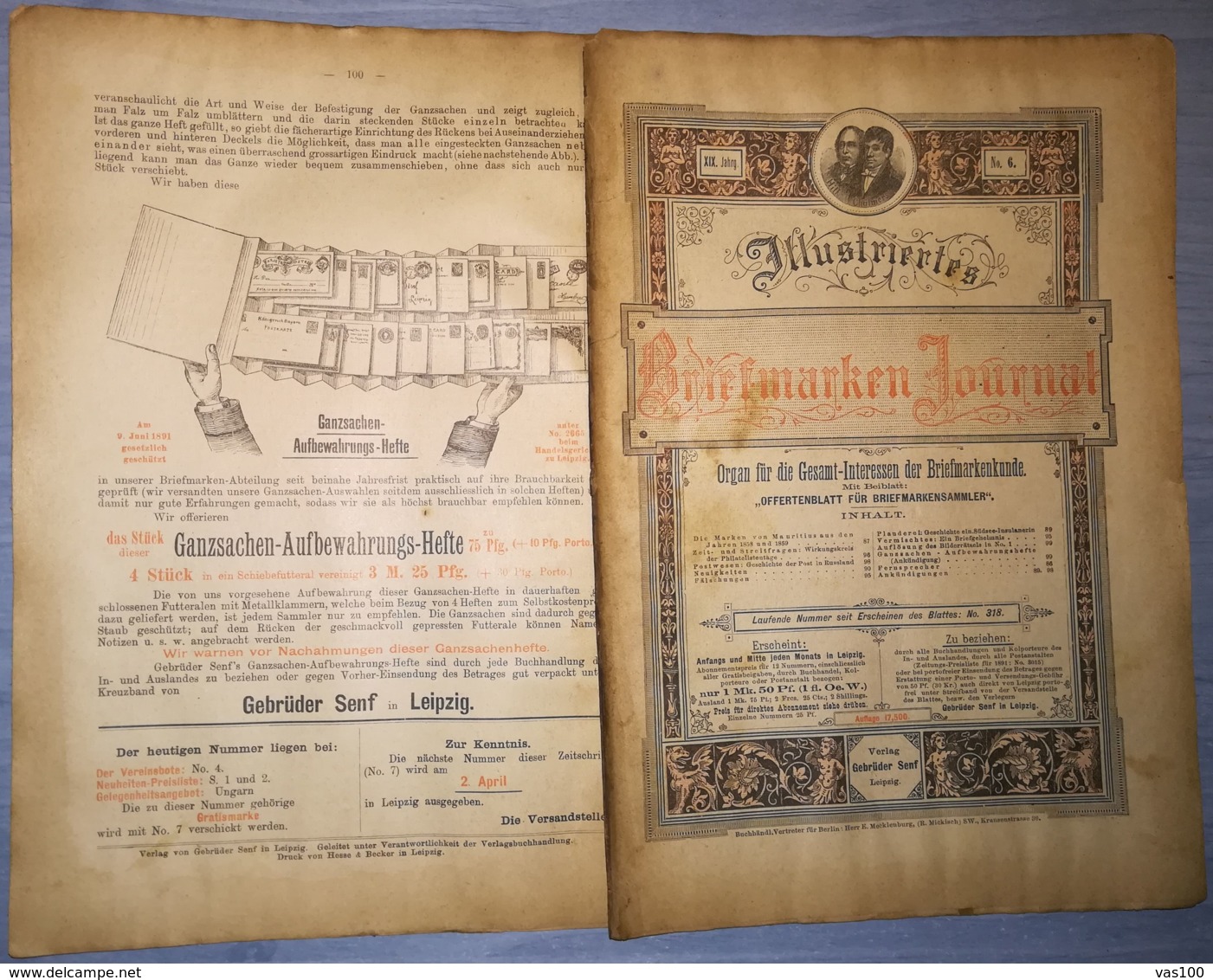 ILLUSTRATED STAMPS JOURNAL- ILLUSTRIERTES BRIEFMARKEN JOURNAL MAGAZINE, LEIPZIG, NR 6, MARCH 1892, GERMANY - German (until 1940)