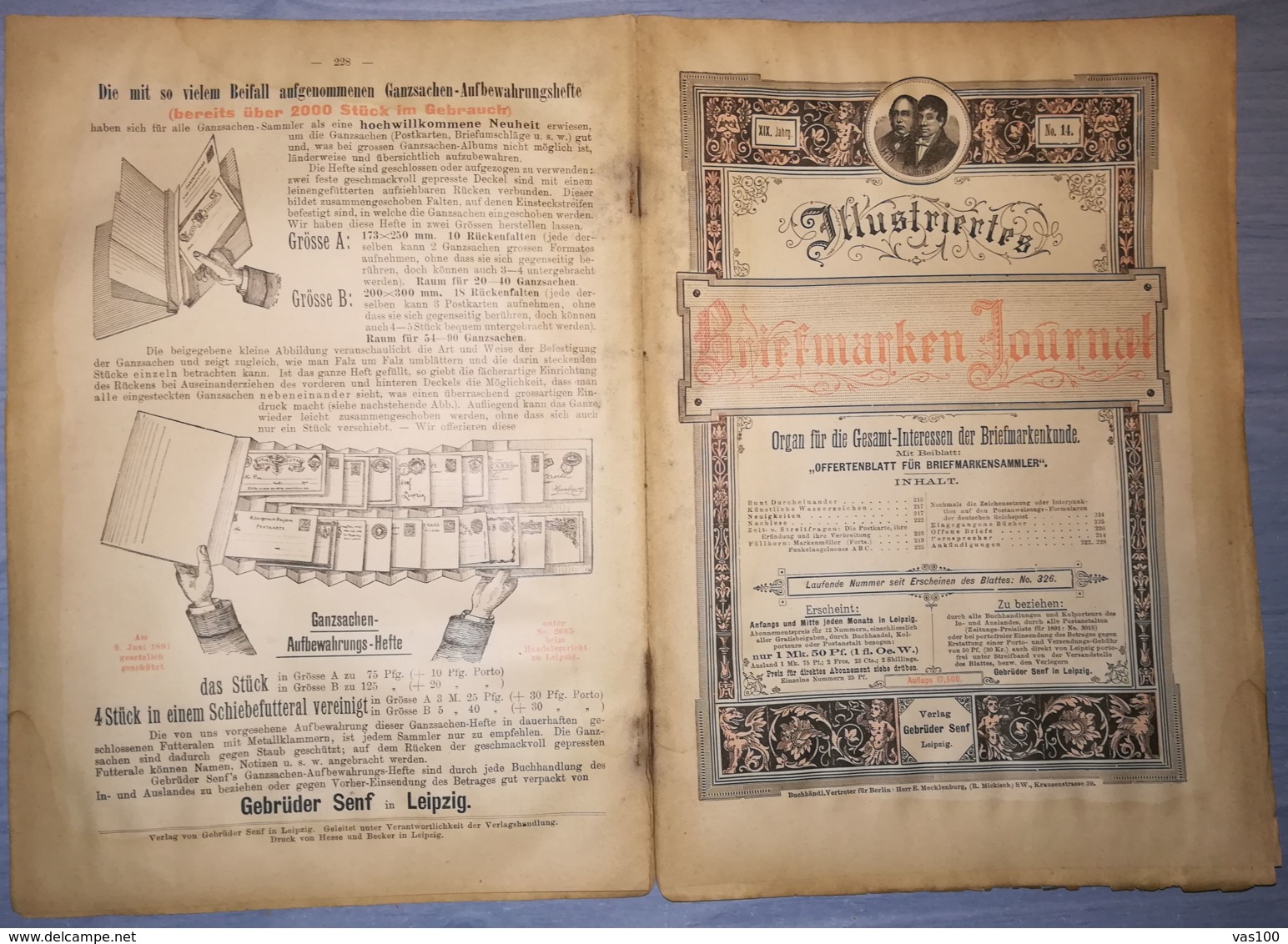 ILLUSTRATED STAMPS JOURNAL- ILLUSTRIERTES BRIEFMARKEN JOURNAL MAGAZINE, LEIPZIG, NR 14, JULY 1892, GERMANY - Tedesche (prima Del 1940)