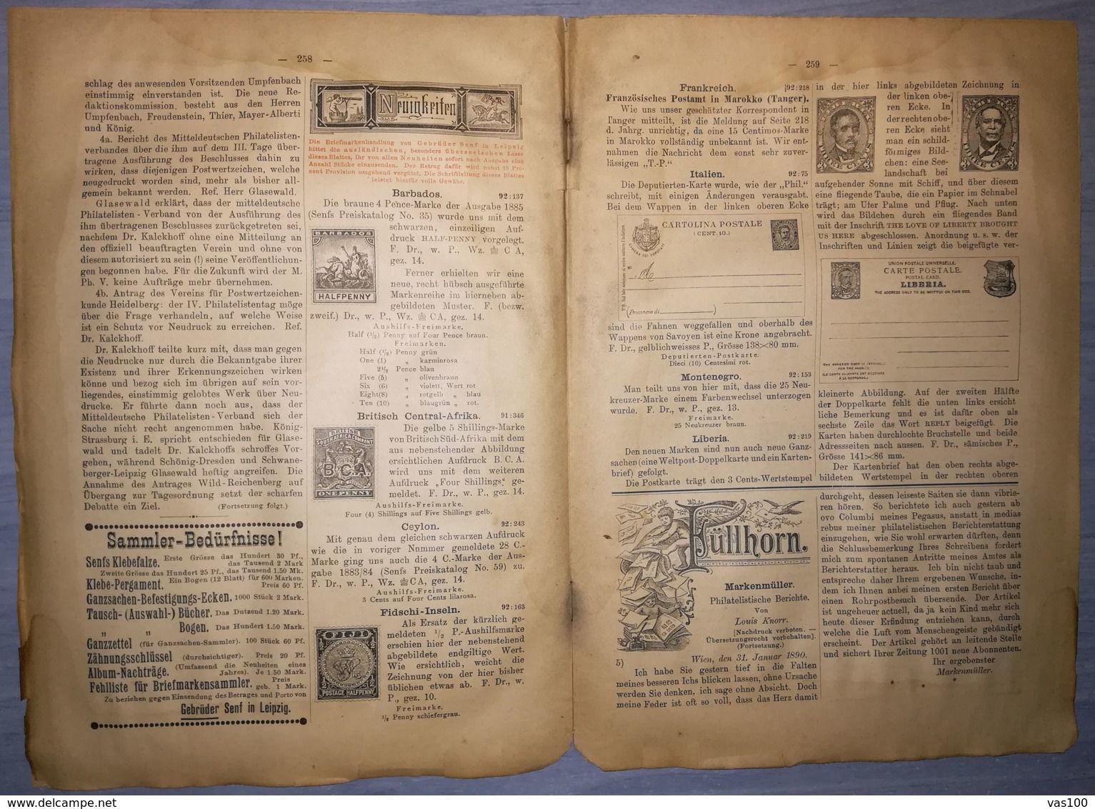 ILLUSTRATED STAMPS JOURNAL- ILLUSTRIERTES BRIEFMARKEN JOURNAL MAGAZINE, LEIPZIG, NR 17, SEPTEMBER 1892, GERMANY - Alemán (hasta 1940)