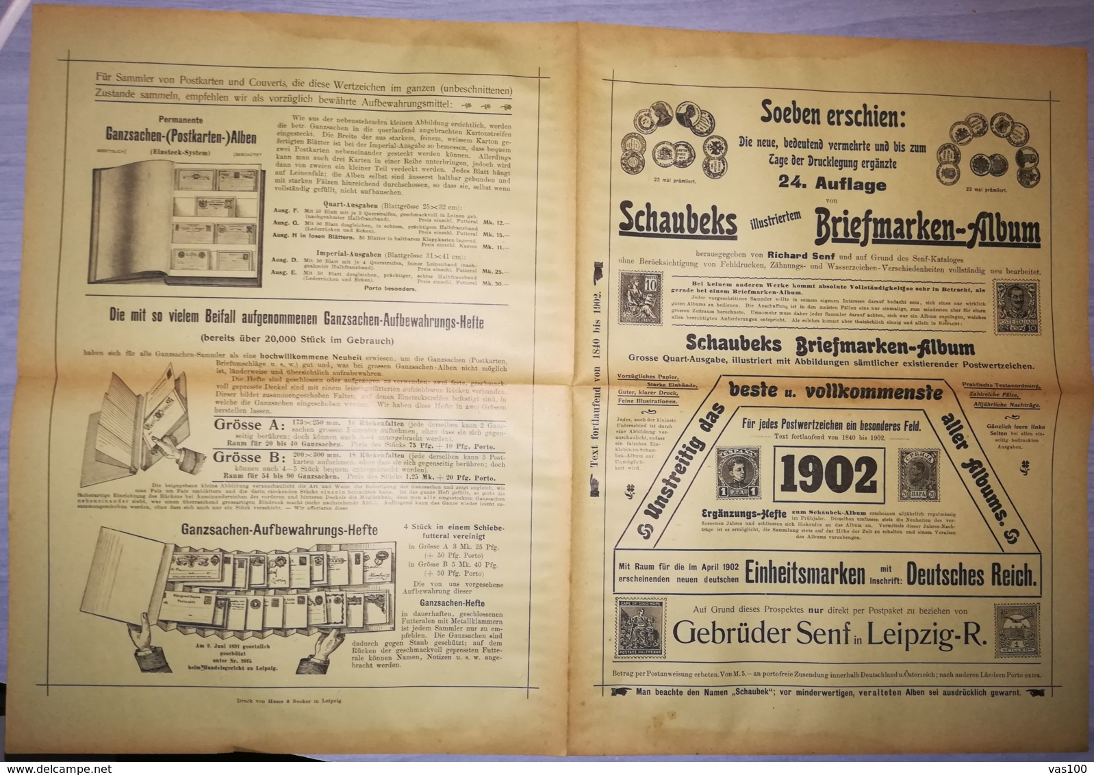 SCHAUBEKS STAMPS ALBUM- SCHAUBEKS BRIEFMARKEN ALBUM MAGAZINE, LEIPZIG, NR 24, 1902, GERMANY - German (until 1940)