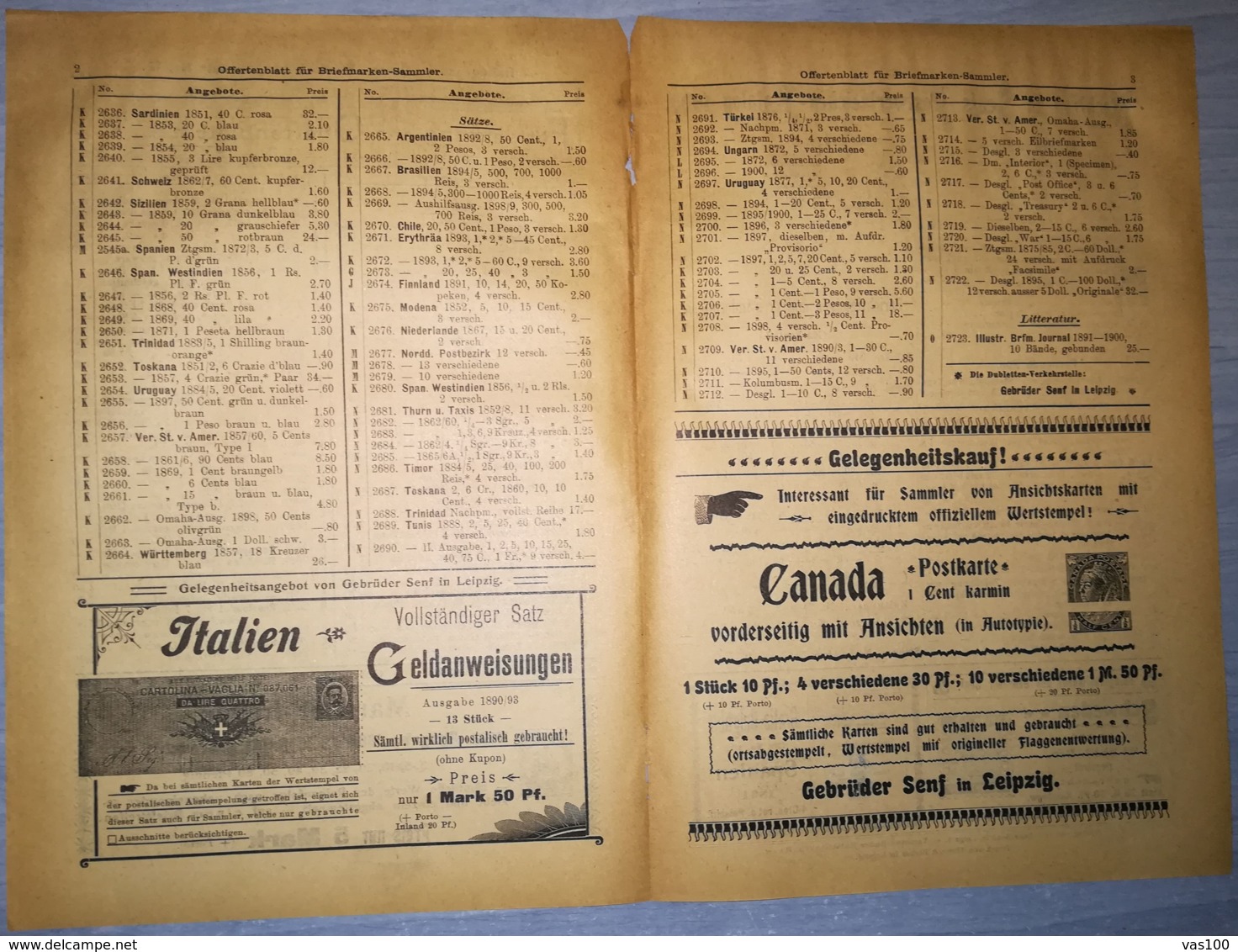 ILLUSTRATED STAMPS JOURNAL- ILLUSTRIERTES BRIEFMARKEN JOURNAL MAGAZINE SUPPLEMENT, PRICE LIST, LEIPZIG, 1900, GERMANY - German (until 1940)
