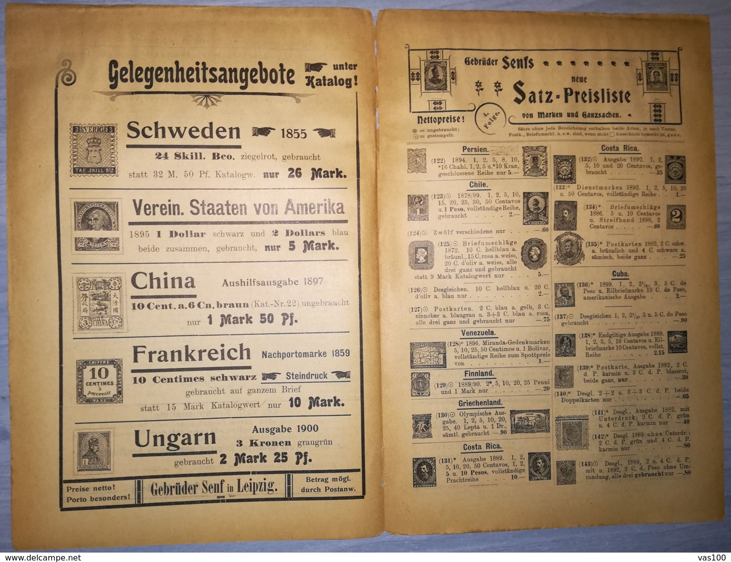 ILLUSTRATED STAMPS JOURNAL- ILLUSTRIERTES BRIEFMARKEN JOURNAL MAGAZINE SUPPLEMENT, PRICE LIST, LEIPZIG, 1901, GERMANY - German (until 1940)