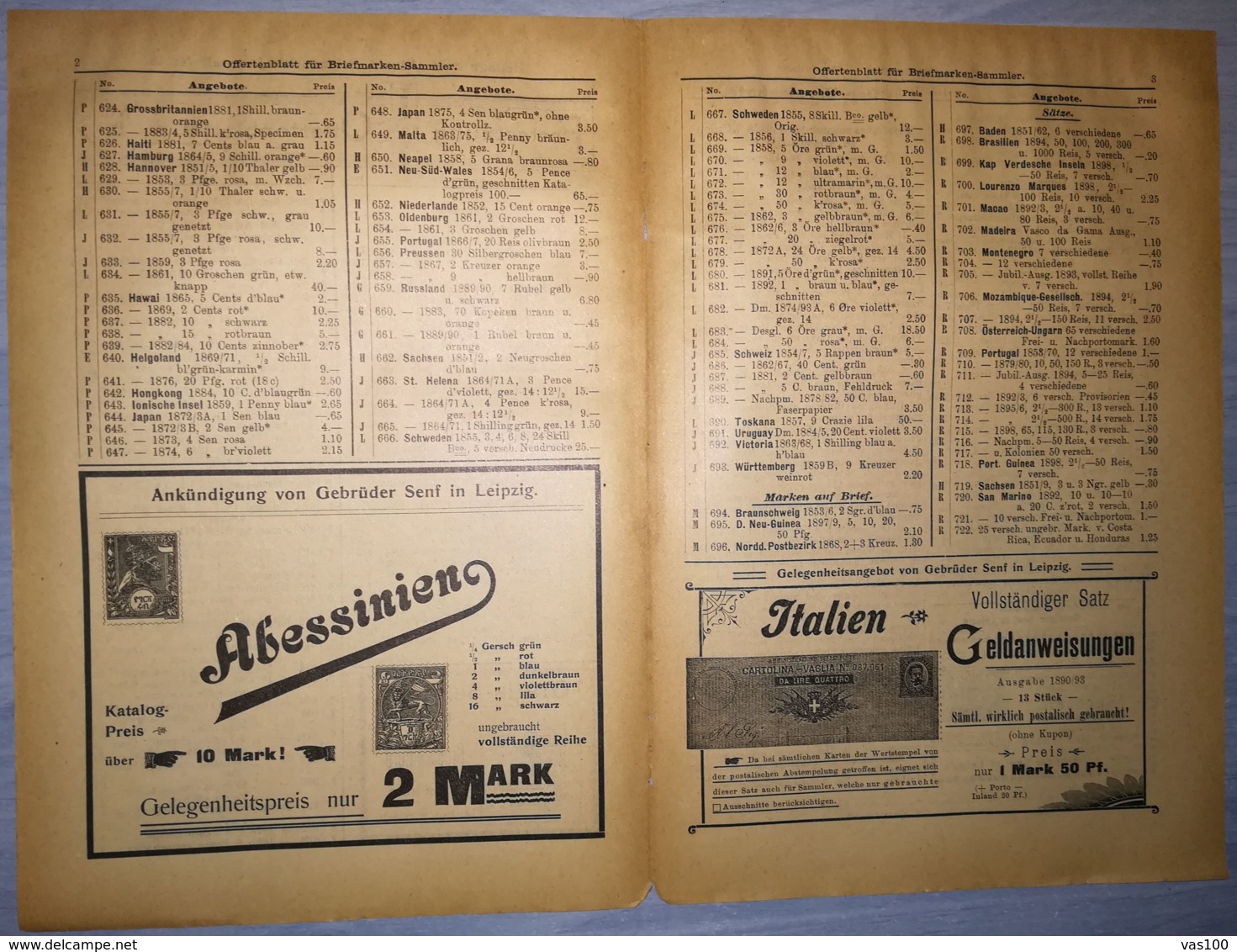 ILLUSTRATED STAMPS JOURNAL- ILLUSTRIERTES BRIEFMARKEN JOURNAL MAGAZINE SUPPLEMENT, PRICE LIST, LEIPZIG, 1901, GERMANY - German (until 1940)