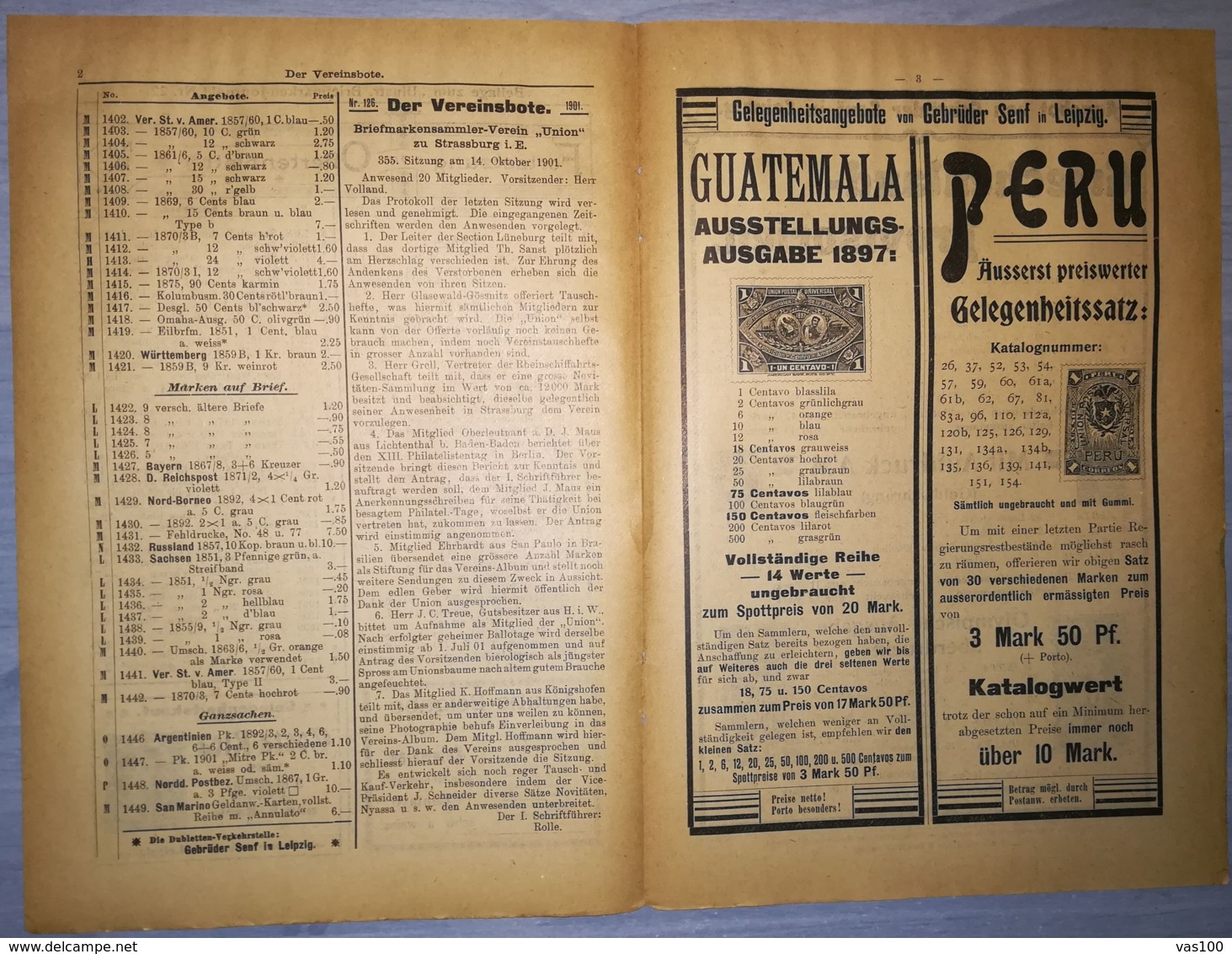 ILLUSTRATED STAMPS JOURNAL- ILLUSTRIERTES BRIEFMARKEN JOURNAL MAGAZINE SUPPLEMENT, PRICE LIST, LEIPZIG, 1901, GERMANY - Alemán (hasta 1940)