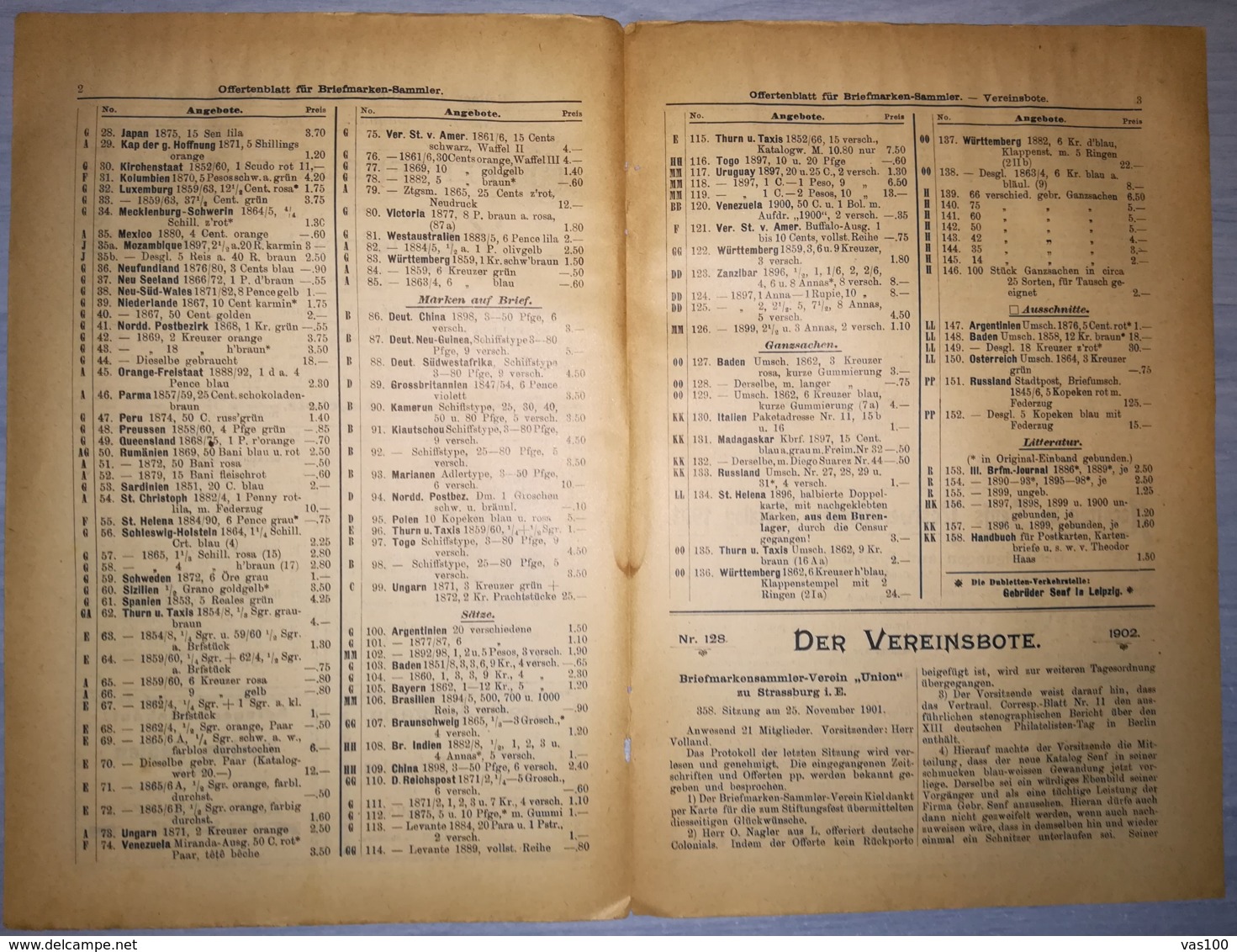 ILLUSTRATED STAMP JOURNAL-ILLUSTRIERTES BRIEFMARKEN JOURNAL MAGAZINE PRICE LIST, LEIPZIG, NR 1, 1902, GERMANY - German (until 1940)