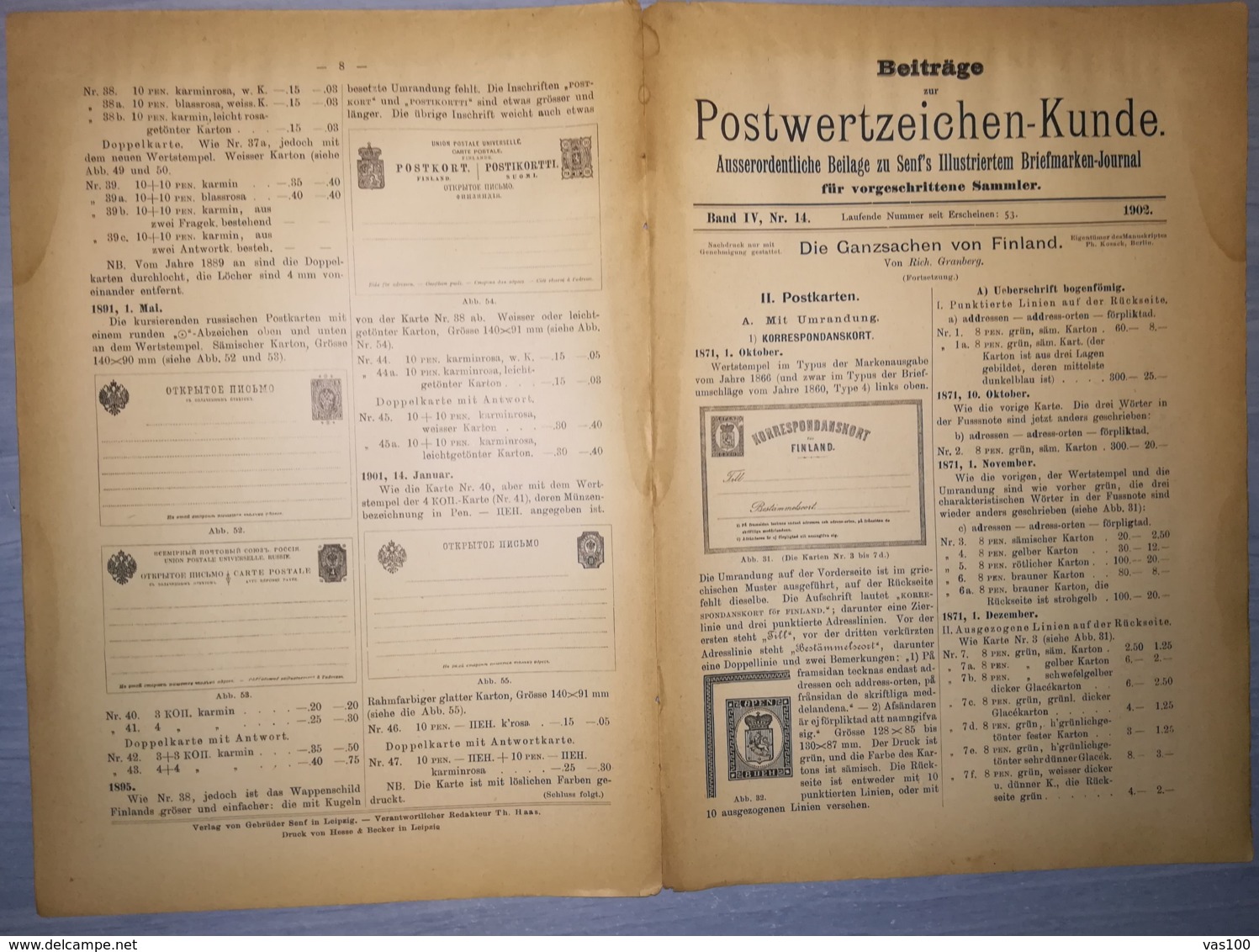 ILLUSTRATED STAMP JOURNAL-ILLUSTRIERTES BRIEFMARKEN JOURNAL MAGAZINE SUPPLEMENT, LEIPZIG, NR 14, 1902, GERMANY - Duits (tot 1940)