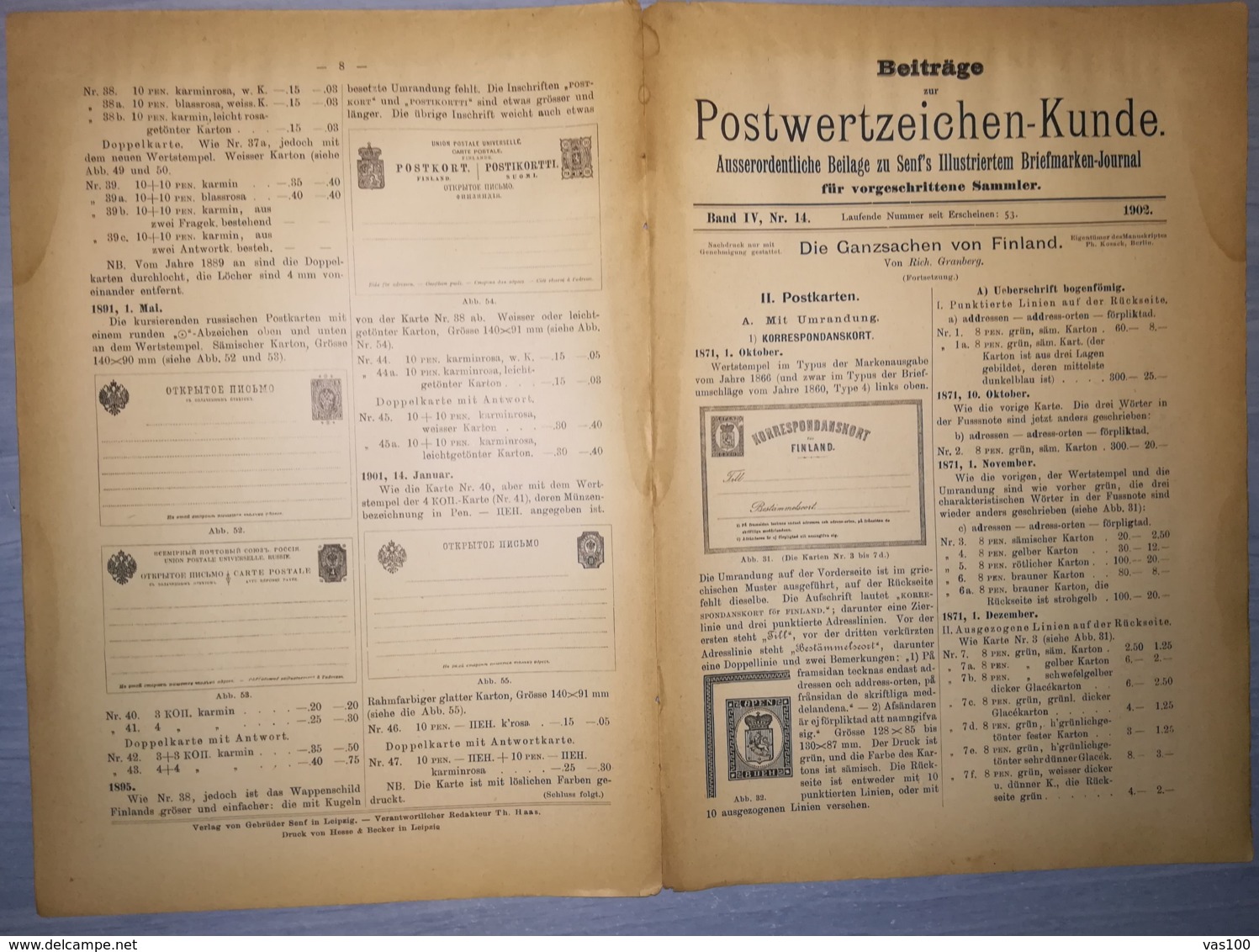 ILLUSTRATED STAMP JOURNAL-ILLUSTRIERTES BRIEFMARKEN JOURNAL MAGAZINE SUPPLEMENT, LEIPZIG, NR 14, 1902, GERMANY - Deutsch (bis 1940)