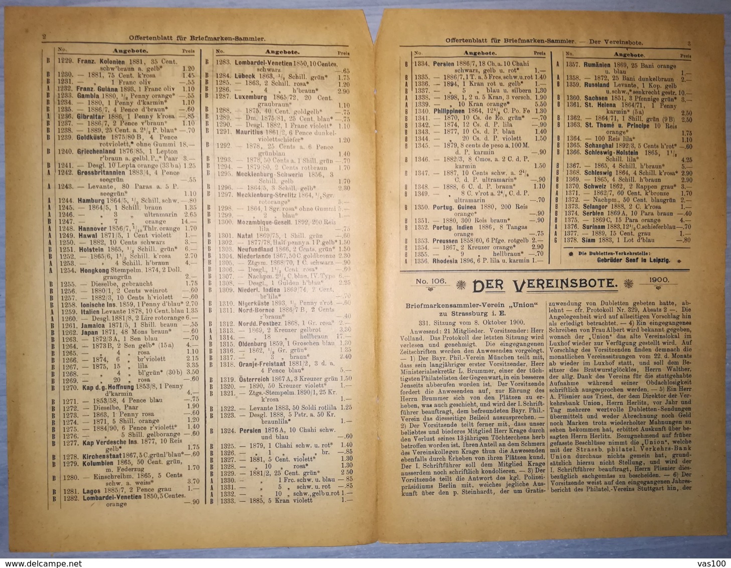 ILLUSTRATED STAMP JOURNAL-ILLUSTRIERTES BRIEFMARKEN JOURNAL MAGAZINE PRICE LIST, LEIPZIG, NR 11, 1900, GERMANY - Duits (tot 1940)