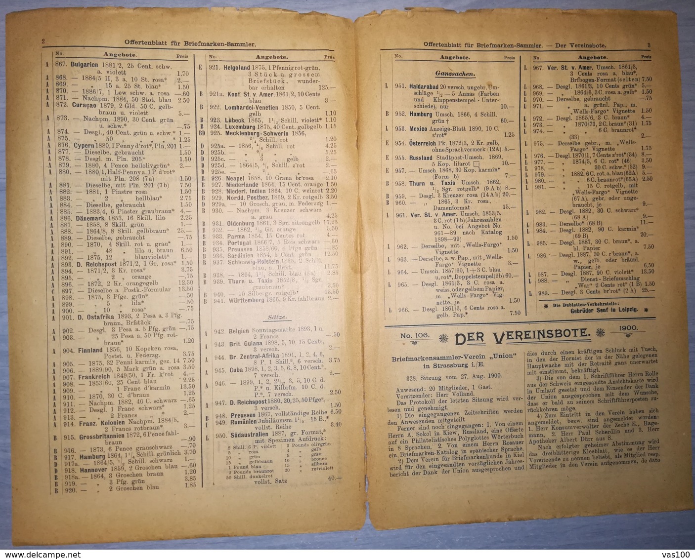 ILLUSTRATED STAMP JOURNAL-ILLUSTRIERTES BRIEFMARKEN JOURNAL MAGAZINE PRICE LIST, LEIPZIG, NR 10, 1900, GERMANY - Deutsch (bis 1940)