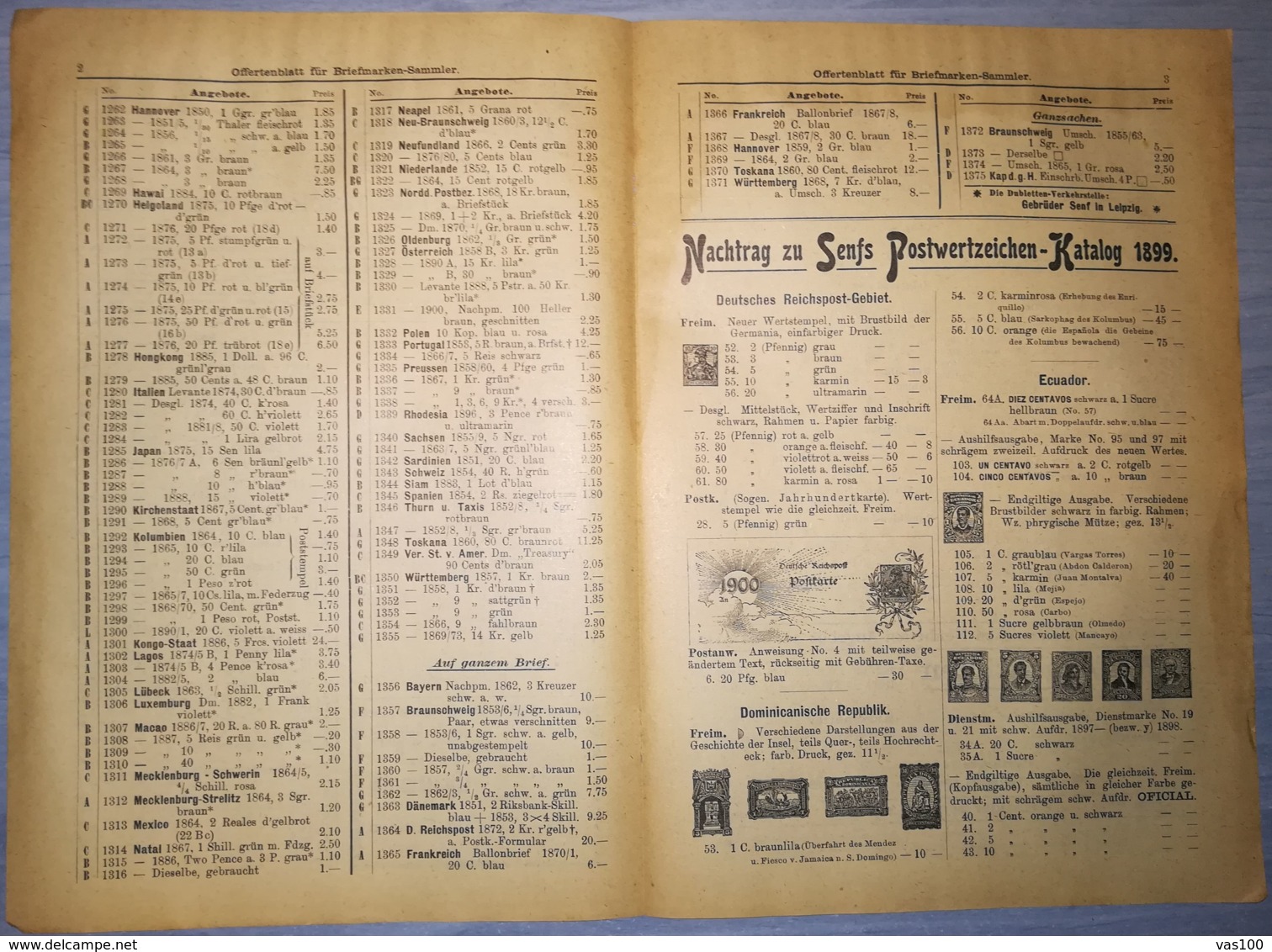 ILLUSTRATED STAMP JOURNAL-ILLUSTRIERTES BRIEFMARKEN JOURNAL MAGAZINE PRICE LIST, LEIPZIG, NR 3, 1900, GERMANY - Duits (tot 1940)