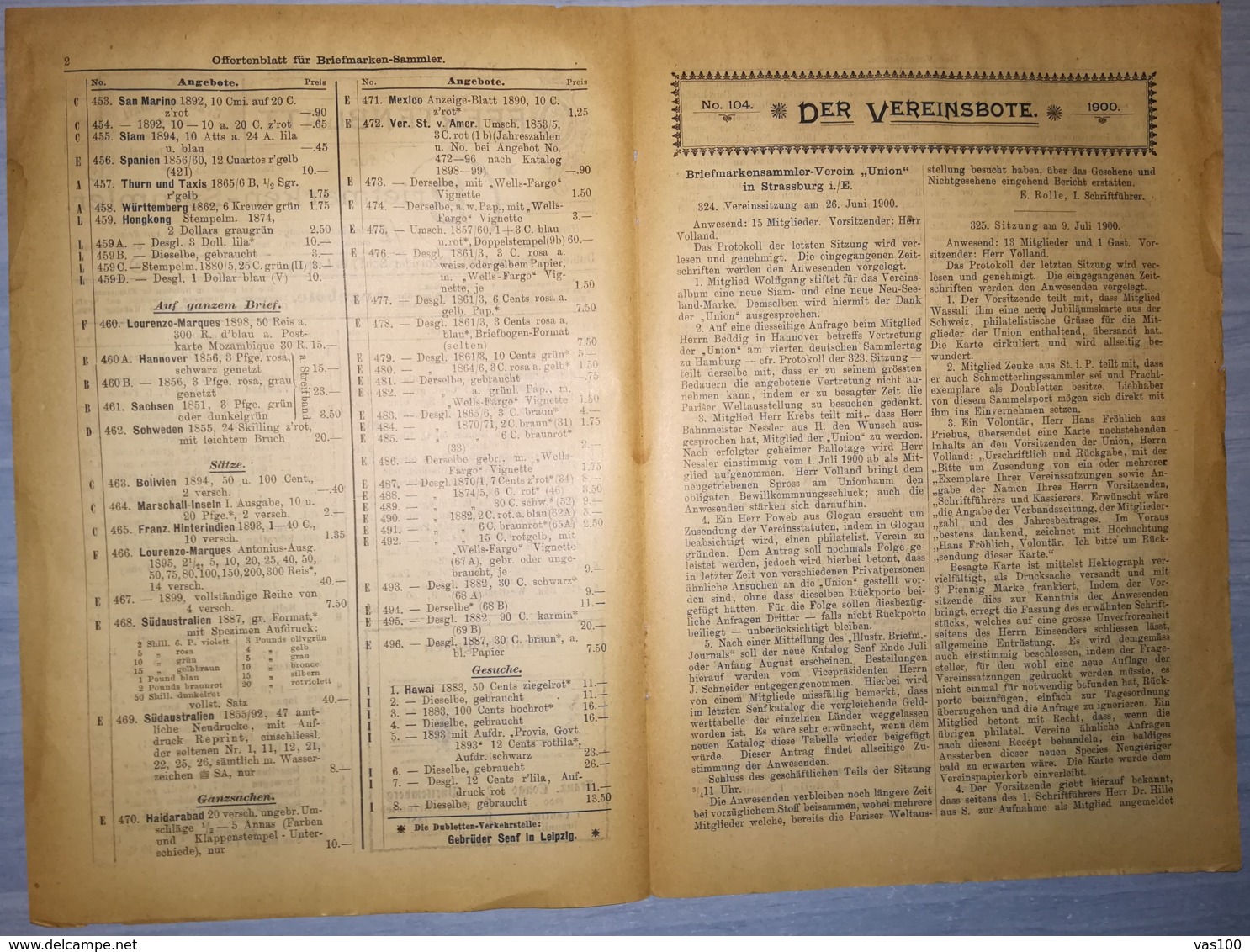 ILLUSTRATED STAMP JOURNAL-ILLUSTRIERTES BRIEFMARKEN JOURNAL MAGAZINE PRICE LIST, LEIPZIG, NR 8, 1900, GERMANY - Alemán (hasta 1940)