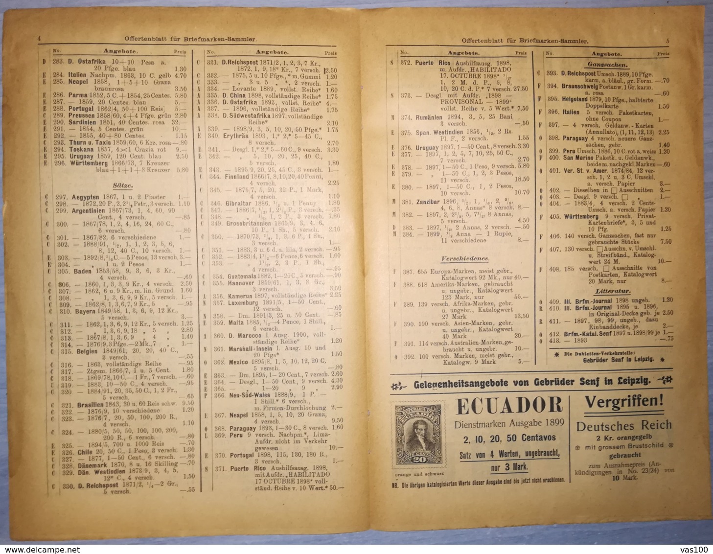 ILLUSTRATED STAMP JOURNAL-ILLUSTRIERTES BRIEFMARKEN JOURNAL MAGAZINE PRICE LIST, LEIPZIG, NR 1, 1901, GERMANY - Allemand (jusque 1940)