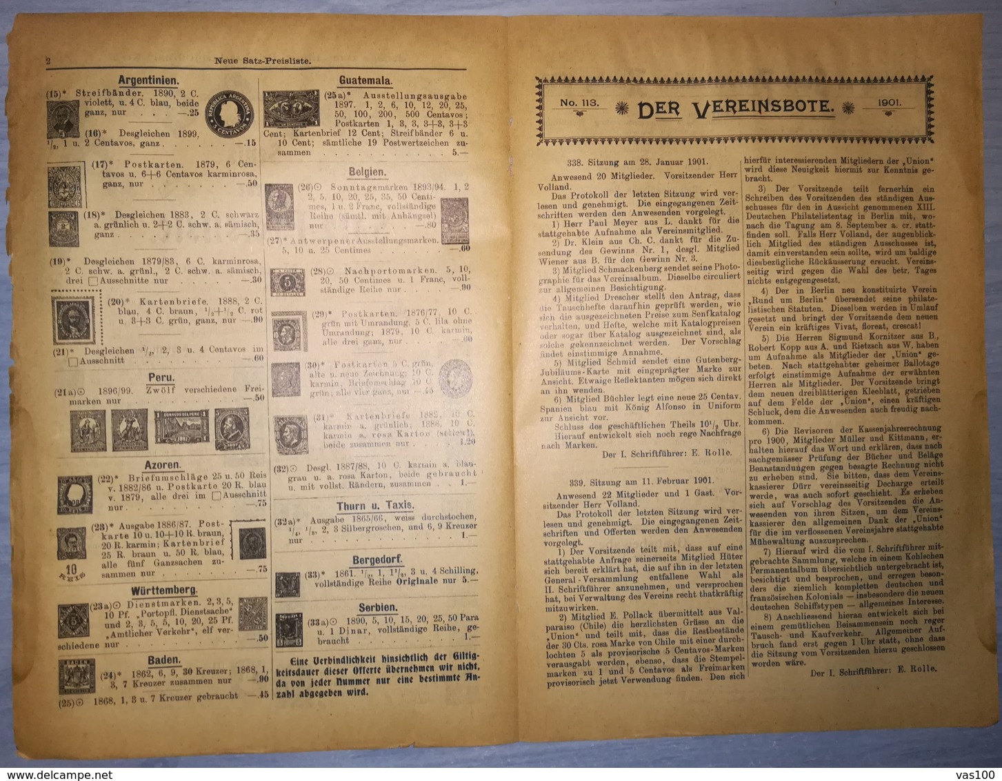 ILLUSTRATED STAMP JOURNAL-ILLUSTRIERTES BRIEFMARKEN JOURNAL MAGAZINE PRICE LIST, LEIPZIG, NR 5, 1901, GERMANY - Tedesche (prima Del 1940)