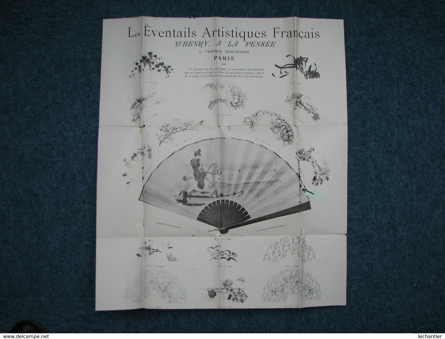 Henry à La Pensée 3 Documents 1904 Et Non Daté  Voir Photos éventails Et Mode - Textile & Clothing