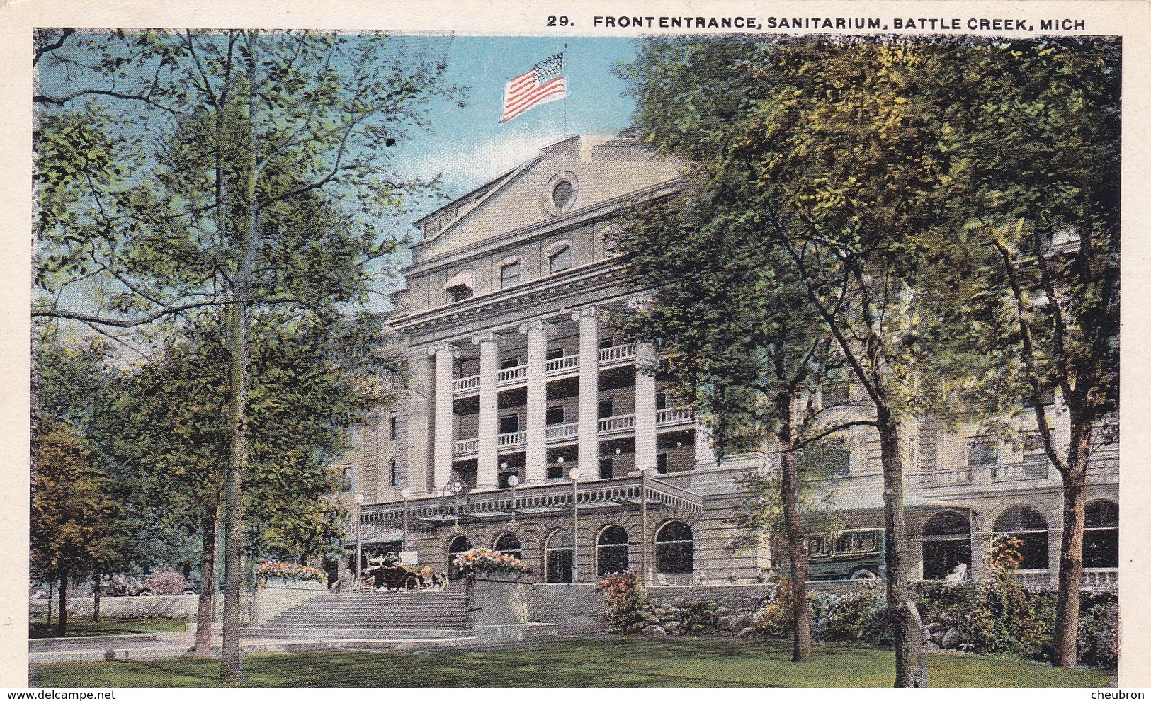 ETATS UNIS. BATTLE CREEK. SANITARIUM. FRONT ENTRANCE - Autres & Non Classés