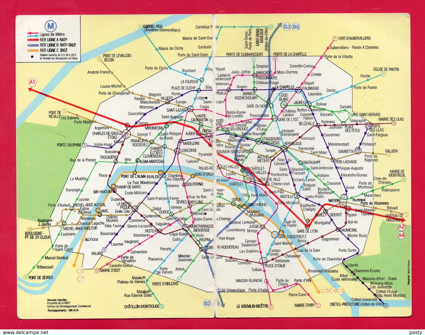 PLAN DU METRO - SUBWAY MAP - METRO - PARIS - Années 70 - 70's - PUBLICITE - ADVERTISEMENT - DARTY - - Europe