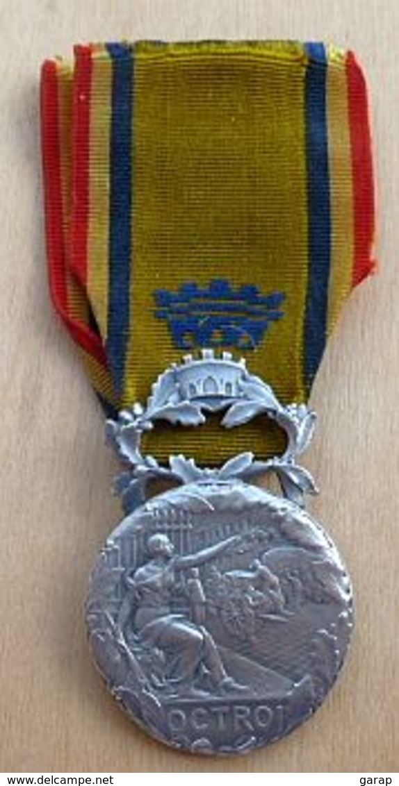 D3-1203 Médaille Signée C.Toudray OCTROI Avec Son Rubanrouge/bleu Ministère De L'Intérieur - Autres & Non Classés