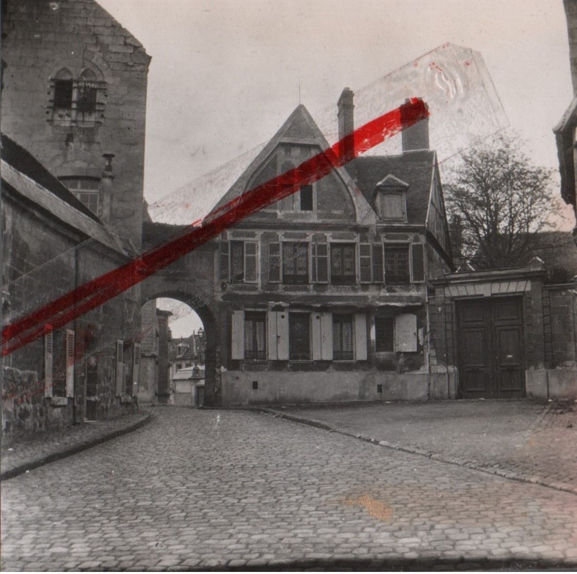 (Oise) Noyon - 60 - Photo Originale, Années 1900 : Place Corbault (8,7 Cm X 8,7 Cm) - Antiche (ante 1900)