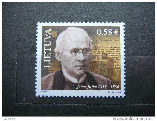 J.Jushka, Educator, Linguist # Lietuva Litauen Lituanie Litouwen Lithuania # 2015 MNH #Mi. 1189 - Litouwen