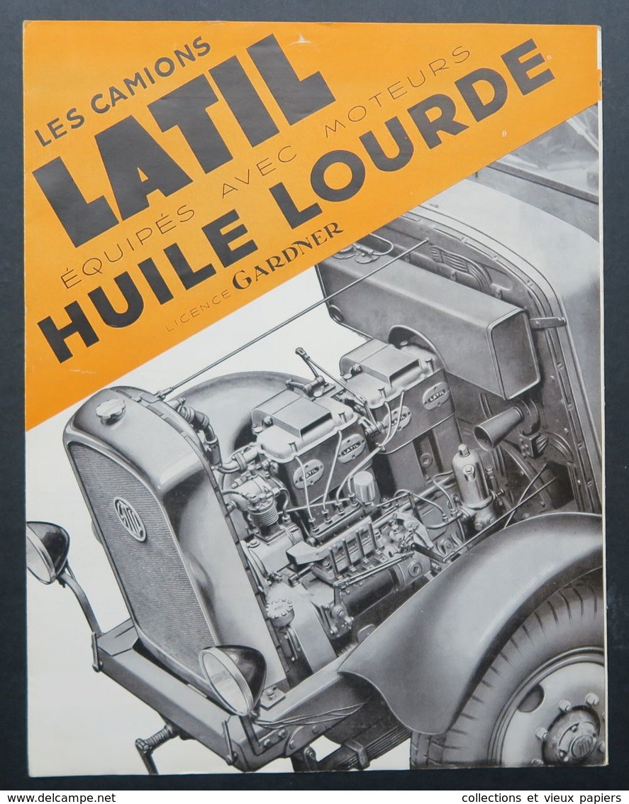 CAMIONS LATIL Moteur Hulle Lourde 1920 Licence Gardner - Brochure Commerciale - Automobil