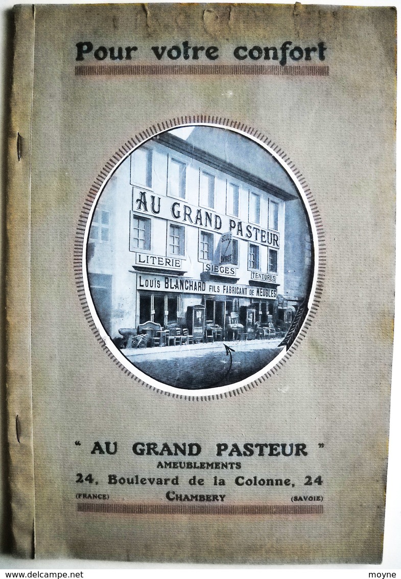 Savoie  -  CHAMBERY -  FABRIQUE DE MEUBLES  * AU GRAND PASTEUR *   - RARE CATALOGUE  DES ETS - Alpes - Pays-de-Savoie