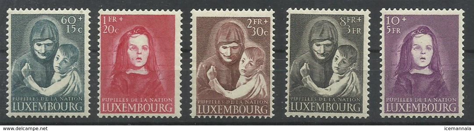 LUXEMBURGO  YVERT  433/35, 437/38   MNH  ** - Unused Stamps