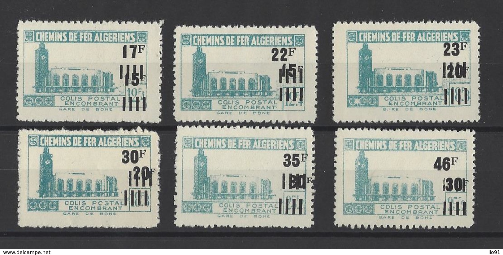 ALGERIE. YT Colis Postaux  N° 183/188  (sans Surcharge) Neuf **/*  1947 - Colis Postaux