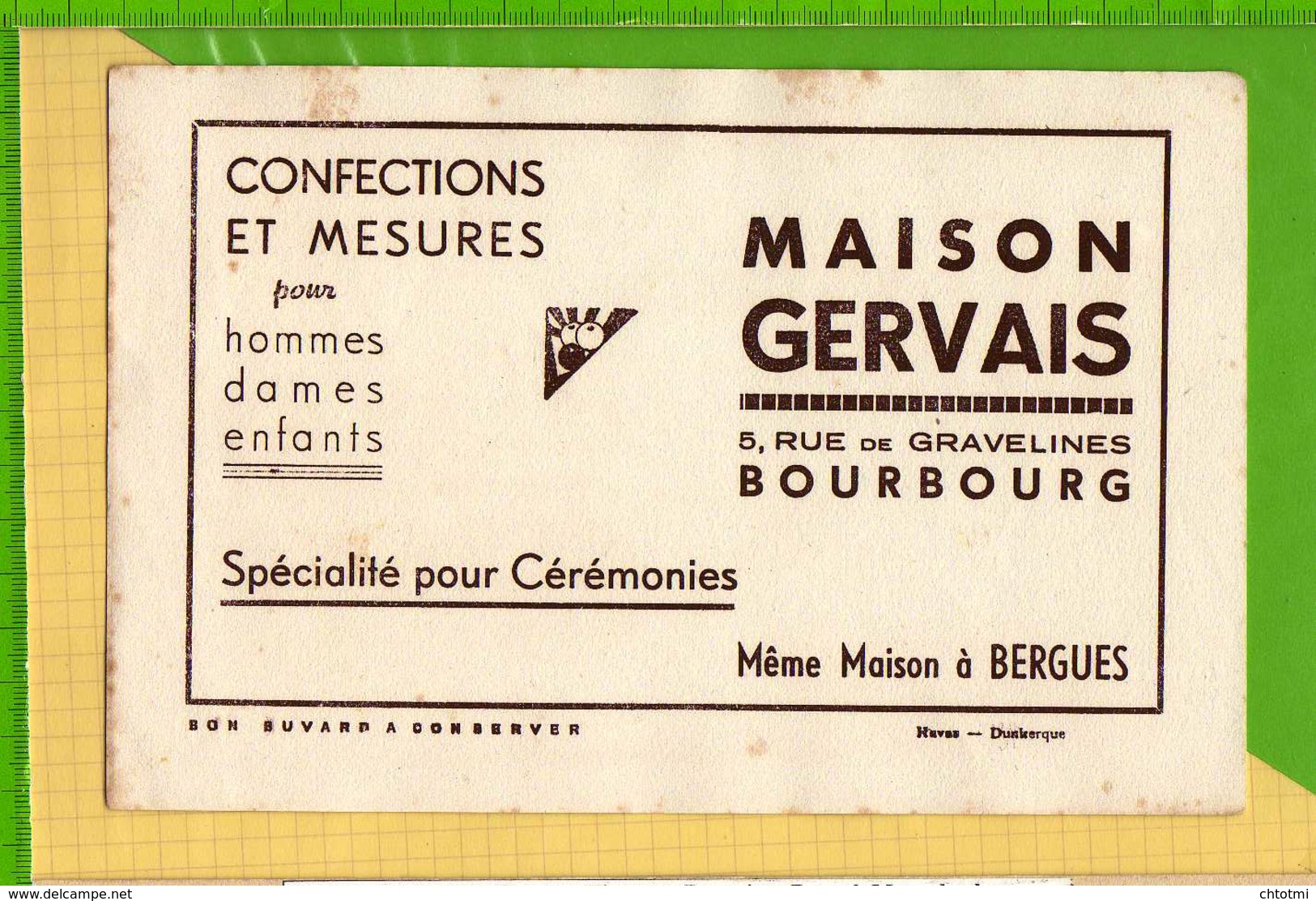 2 Buvards & Blotting Paper : Confection Et Mesures Maison GERVAIS Bourbourg Bergues  Rose Et Blanc - Textile & Vestimentaire