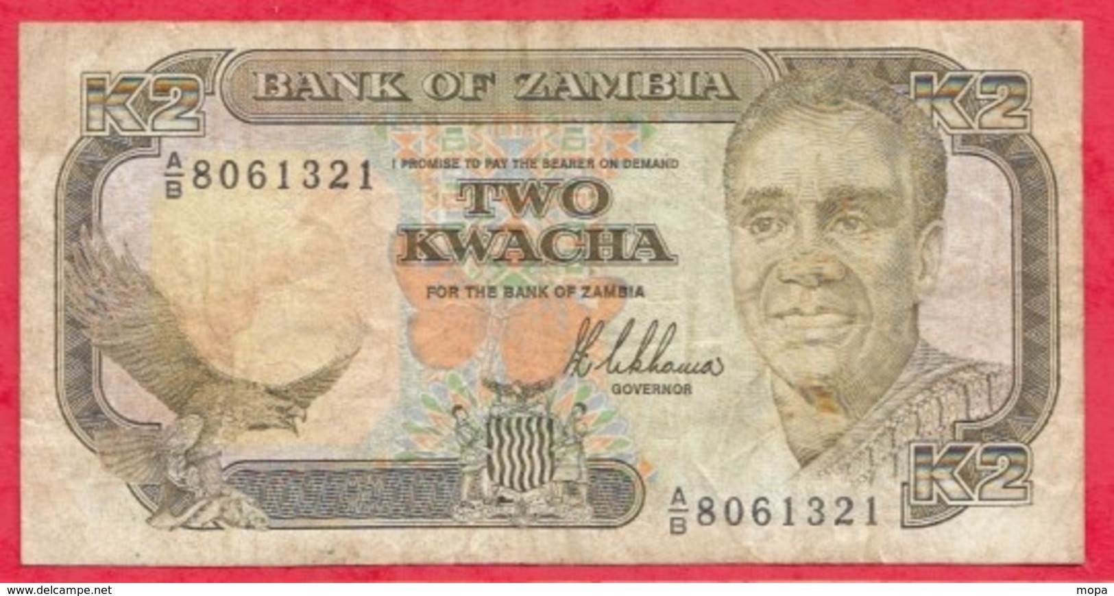 Zambie 2 Kwacha 1989 (Sign8) Dans L 'état - Zambie