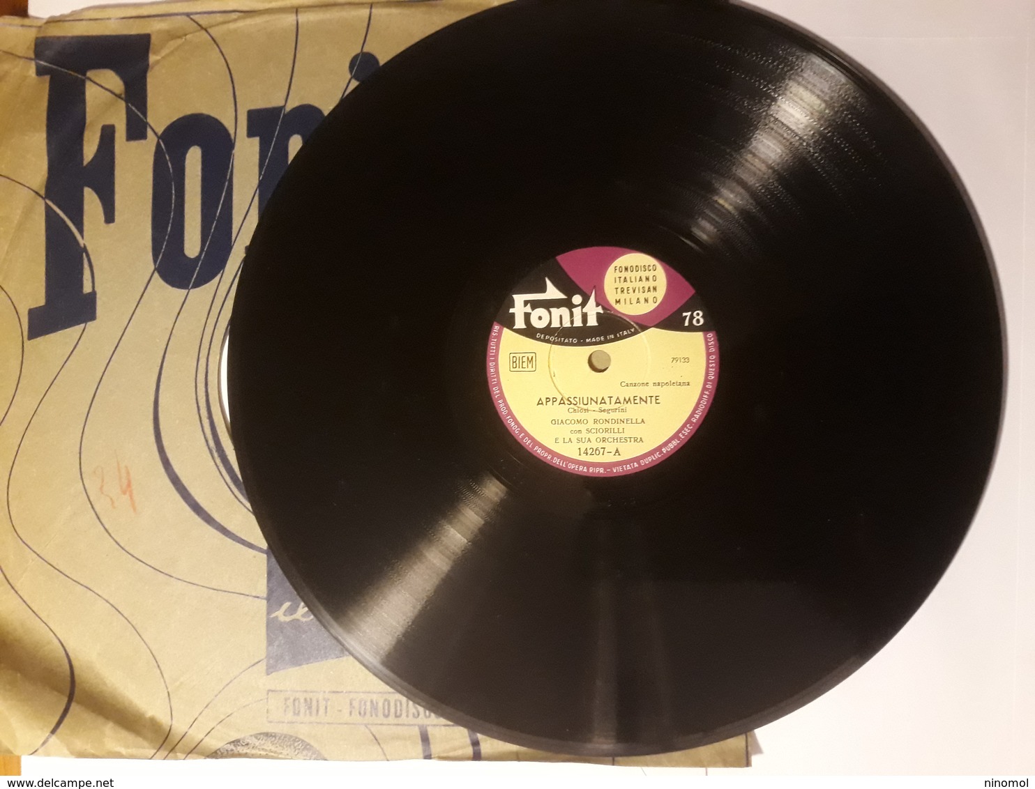 Fonit  - 1954   Nr. 14267. Giacomo Rondinella - 78 G - Dischi Per Fonografi